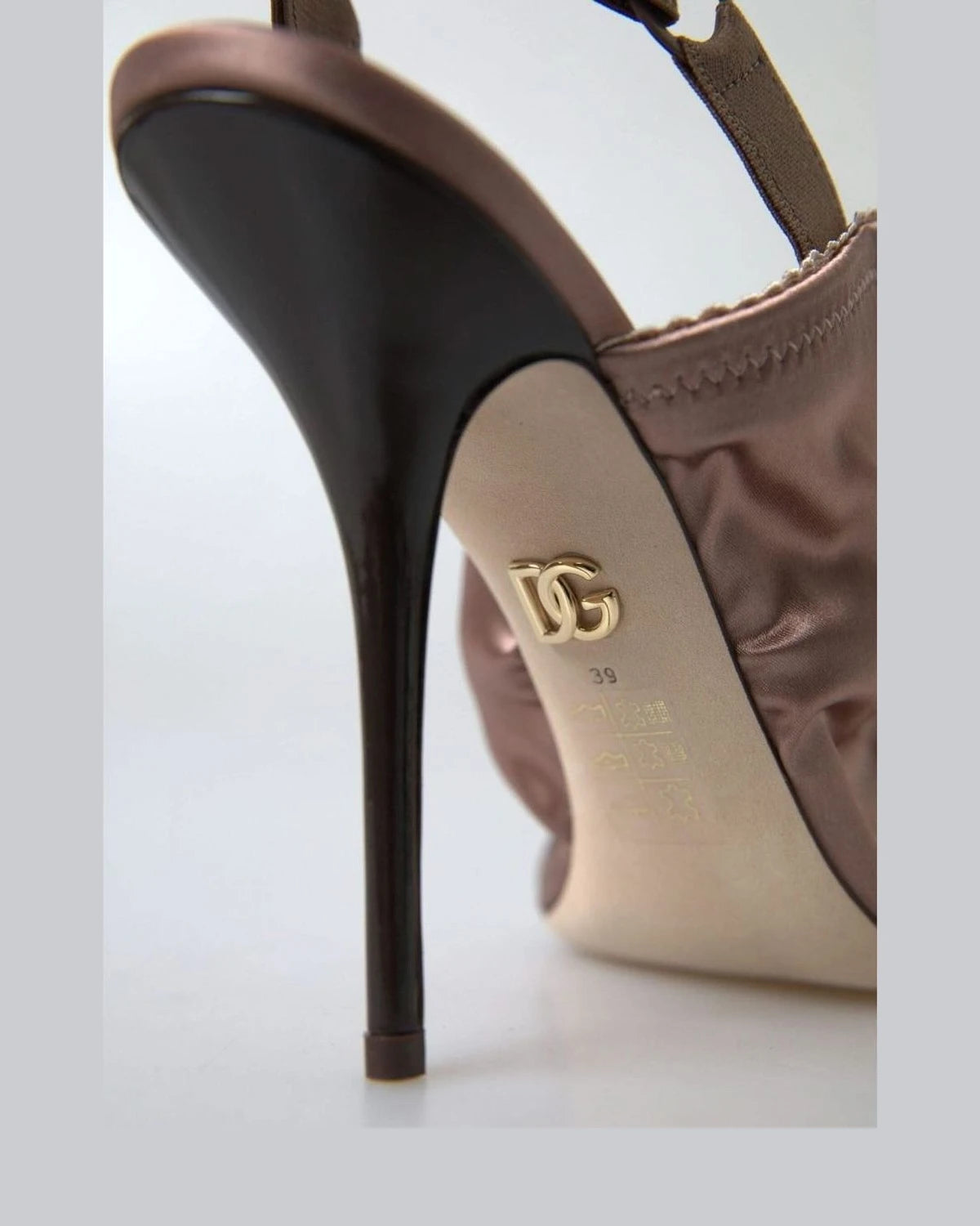 Dolce & Gabbana Brown Light Slingback Corset Style Fastening Stiletto Heels Heels