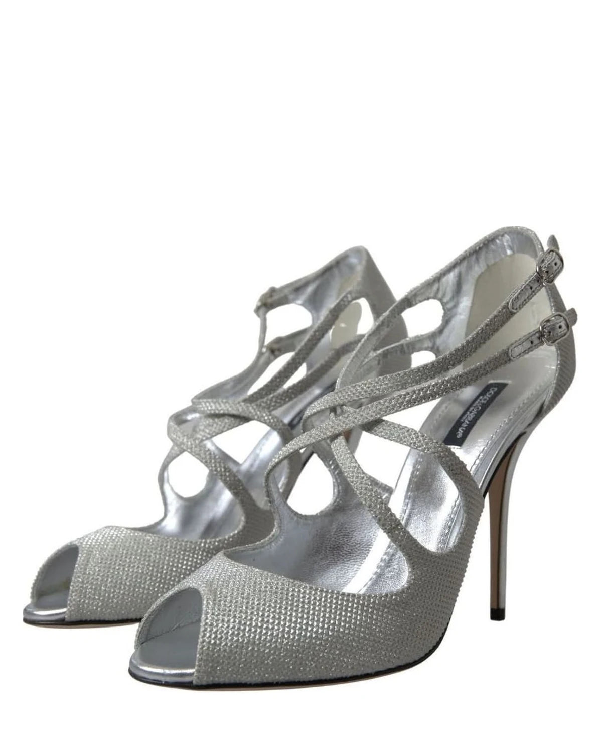 Dolce & Gabbana Silver Shimmers Heel Heels