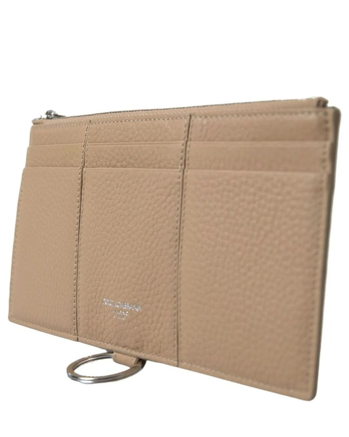 Dolce & Gabbana Beige Leather Shoulder Cardholder Strap Wallet Wallets