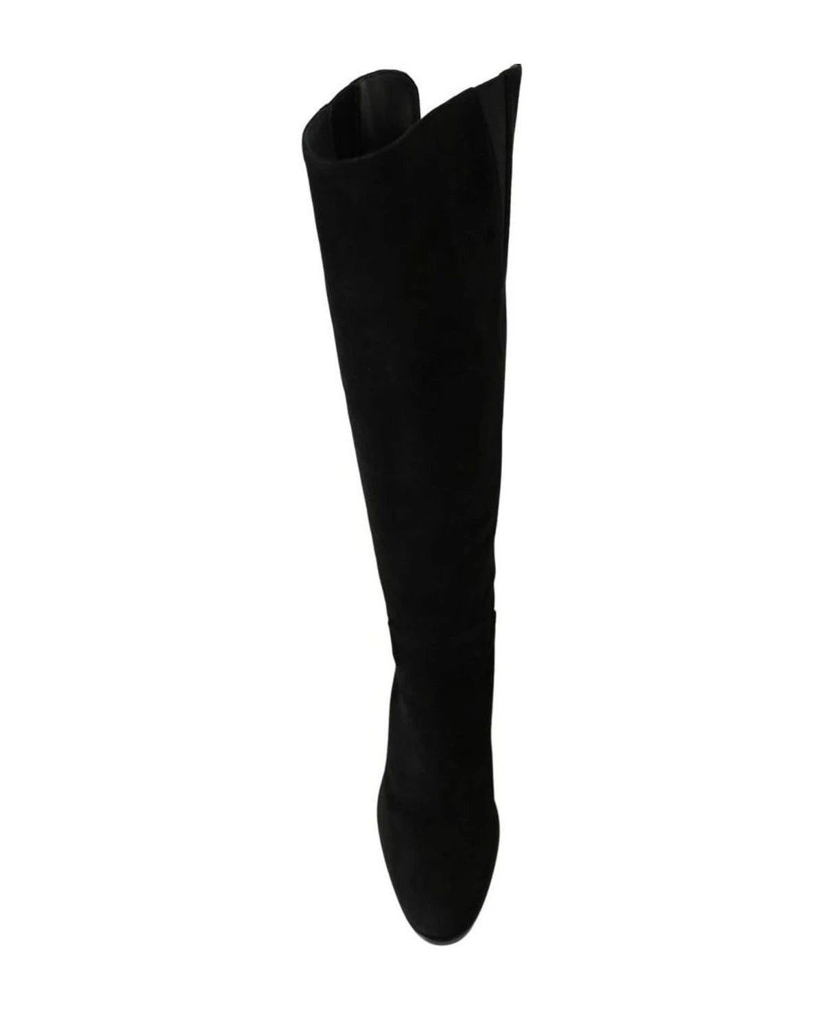 Dolce & Gabbana Black Suede Knee High Flat Boots Boots