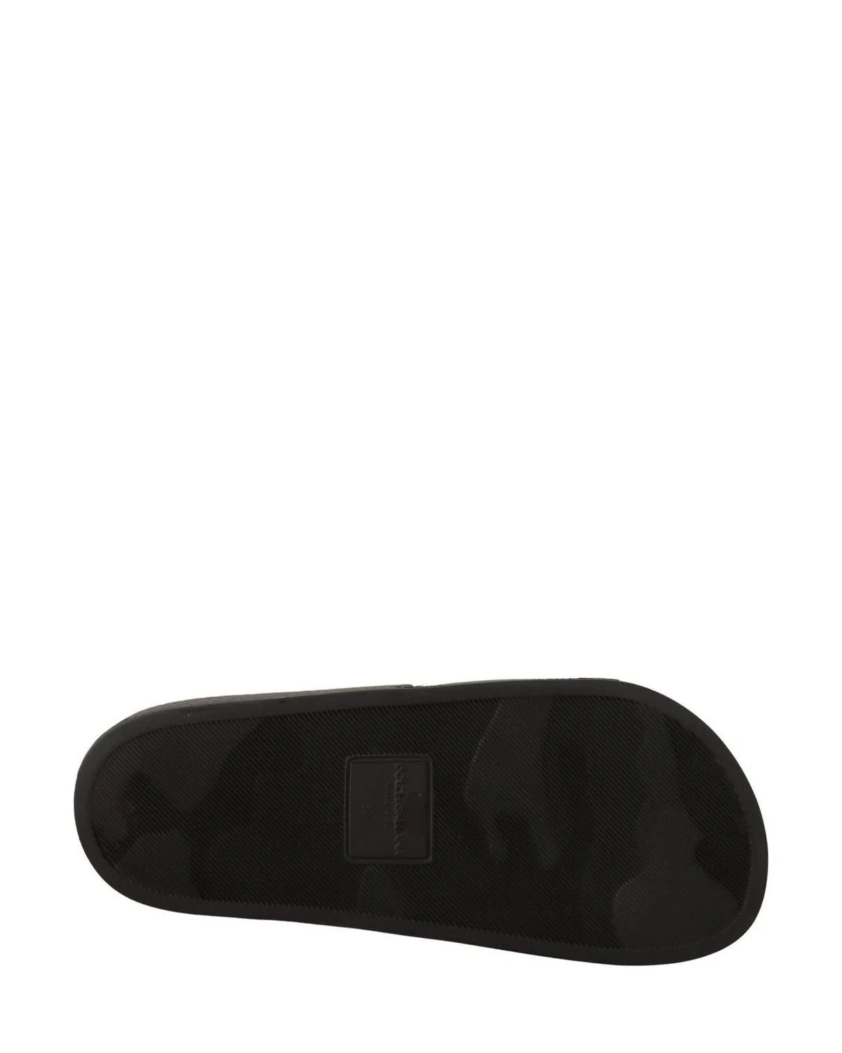 Dolce & Gabbana Black Leather Slides Sandals Sandals