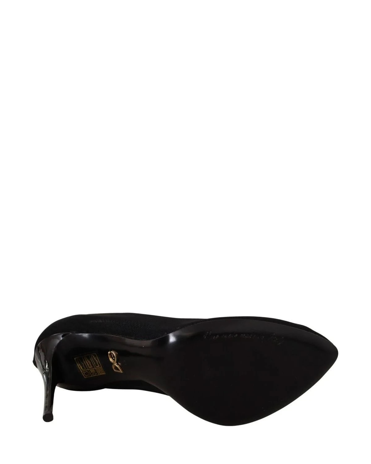 Dolce & Gabbana Black Tulle Stretch Boots Pumps Shoes Heels