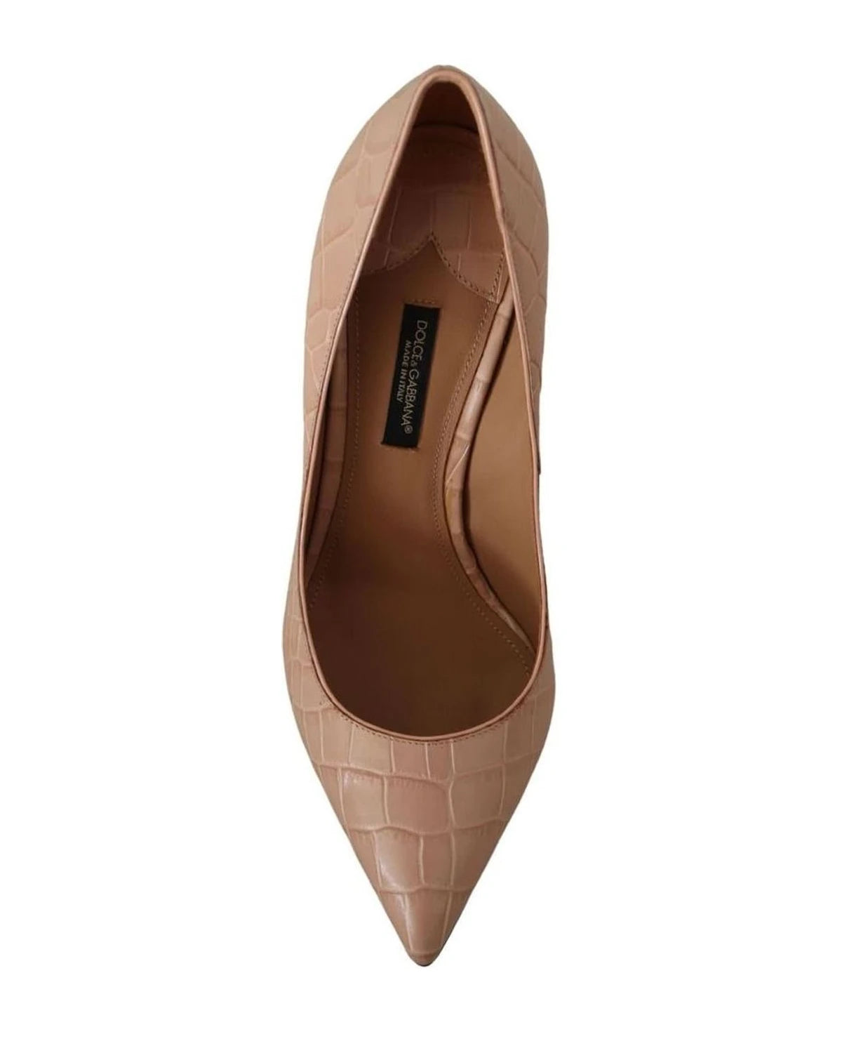 Dolce & Gabbana Beige Leather Bellucci Heels Heels