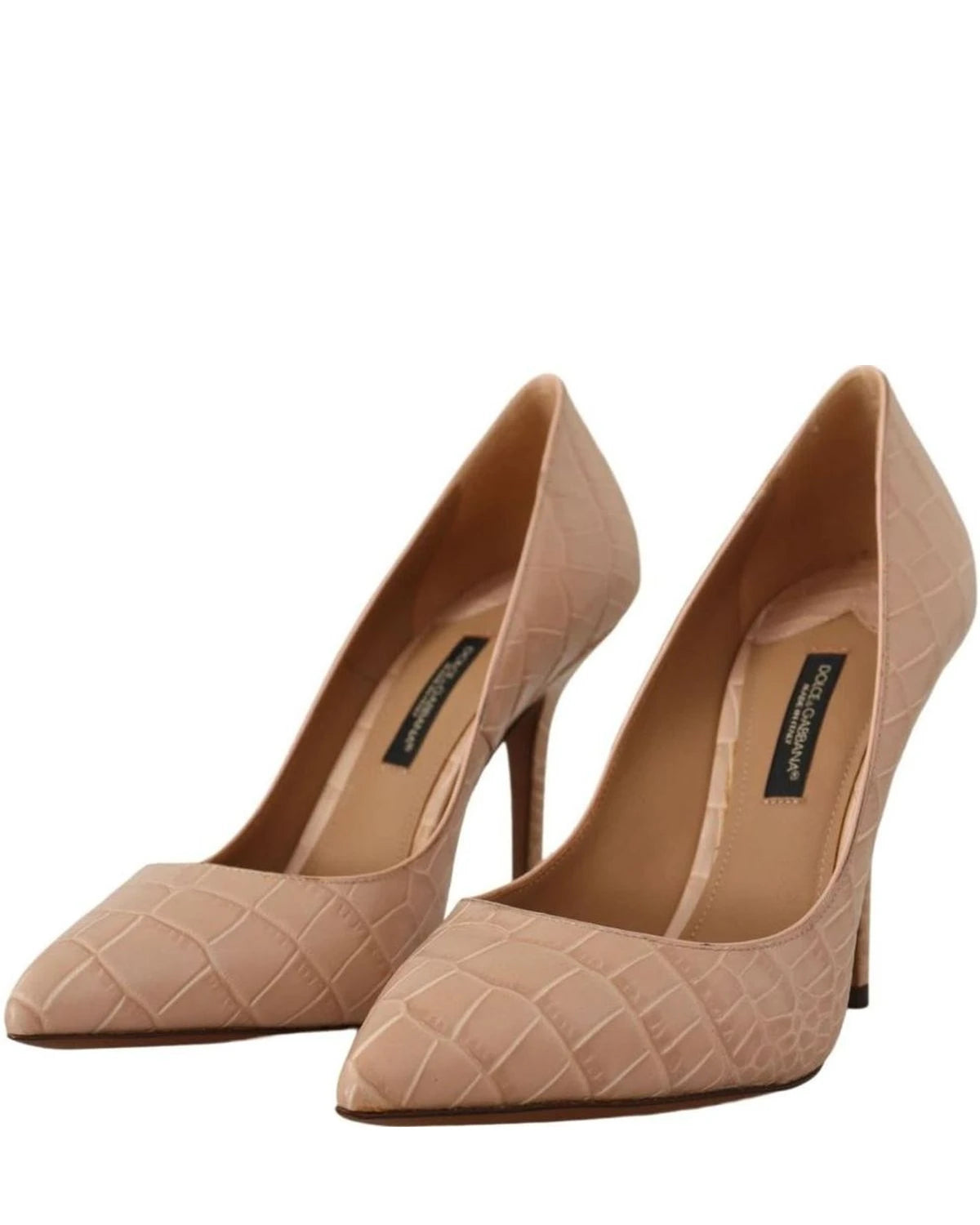 Dolce & Gabbana Beige Leather Bellucci Heels Heels