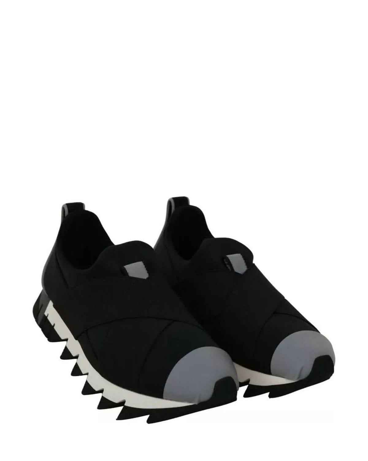 Dolce & Gabbana Black Shark Neoprene Stretch Sneakers Shoes Sneakers