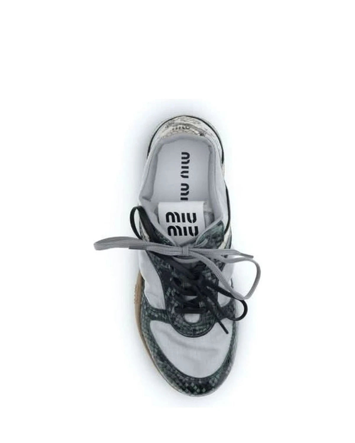 Miu Miu Gray Rubber Athletic Sneakers Sneakers