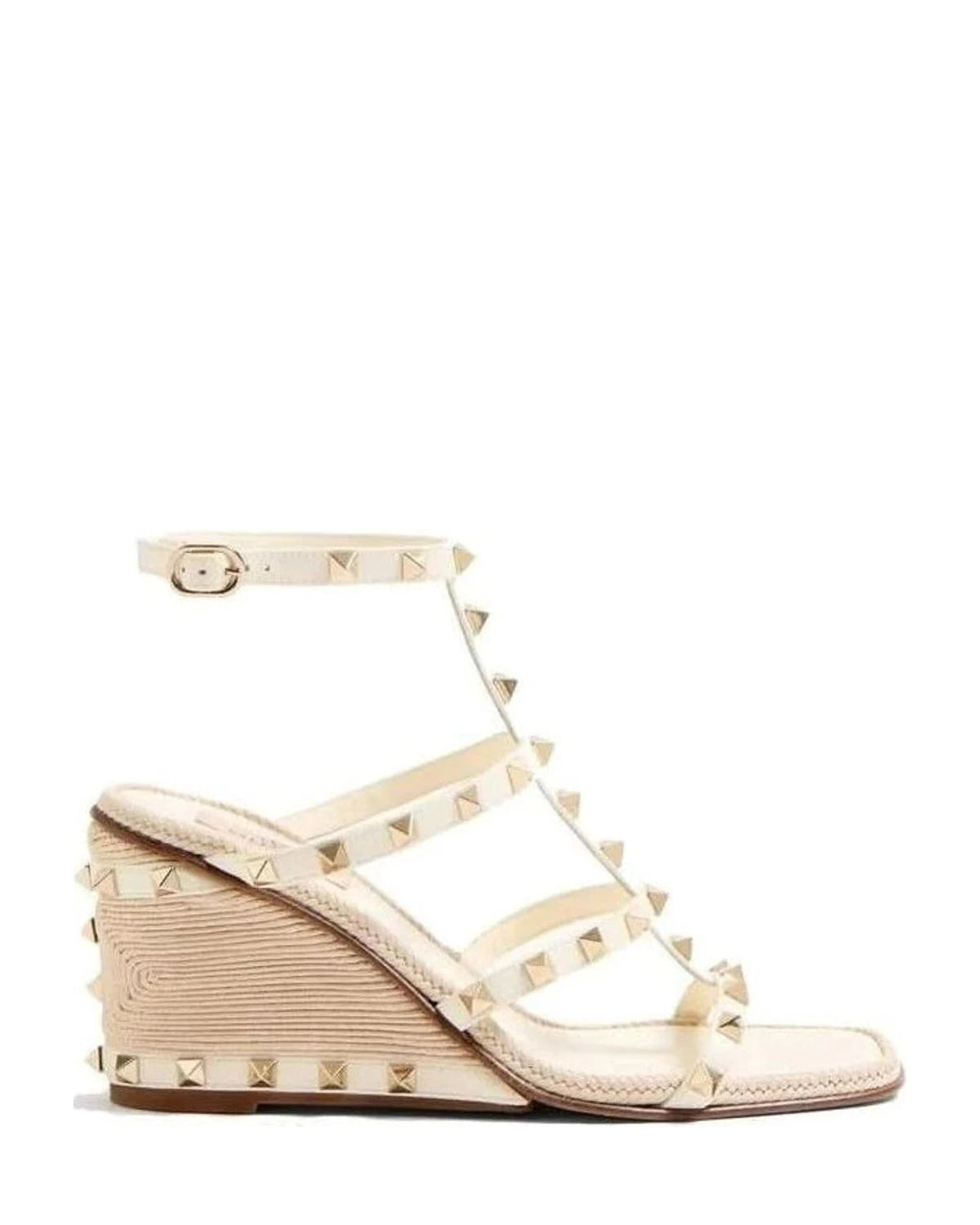 Valentino Garavani Calfskin Wedge Sandals Heels