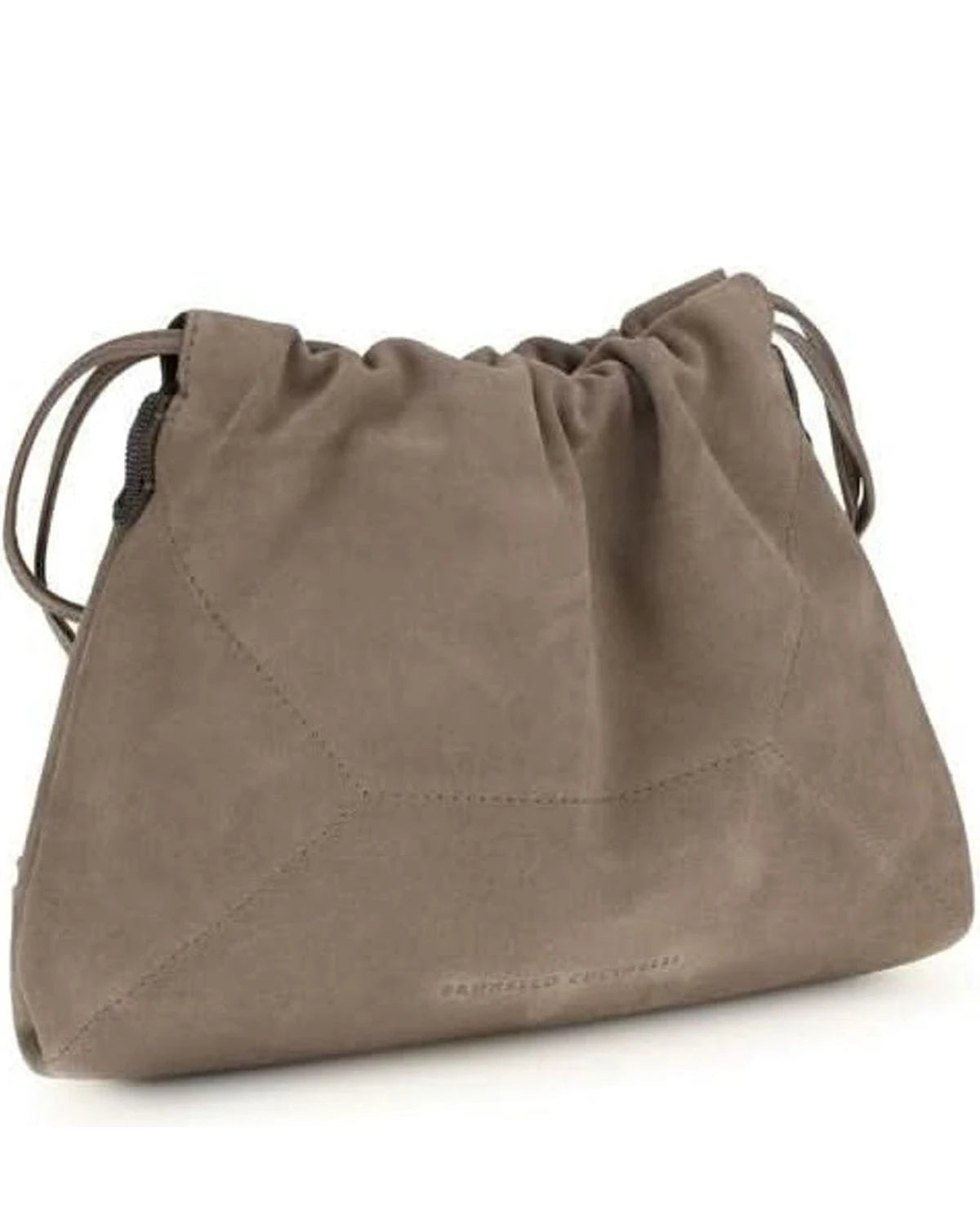 Brunello Cucinelli Beige Calf Leather Bos Taurus Shoulder Bag Shoulder Bags