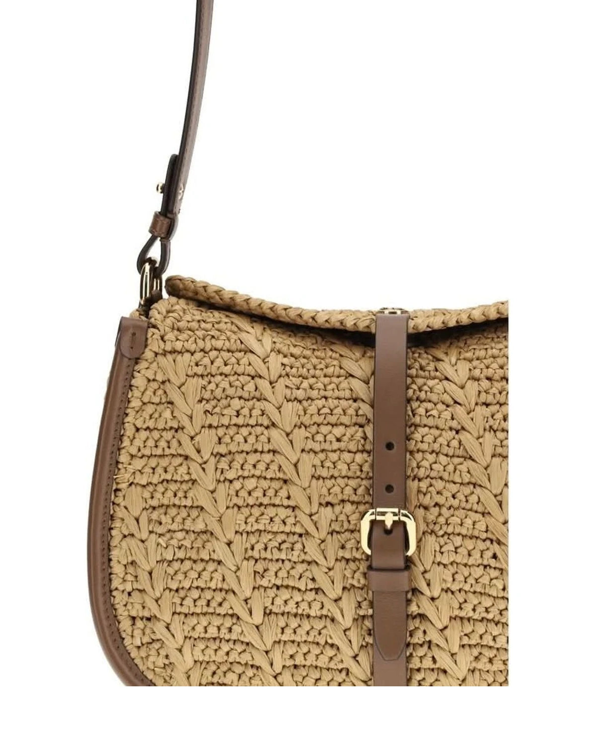 Etro Beige Raffia Shoulder Bag