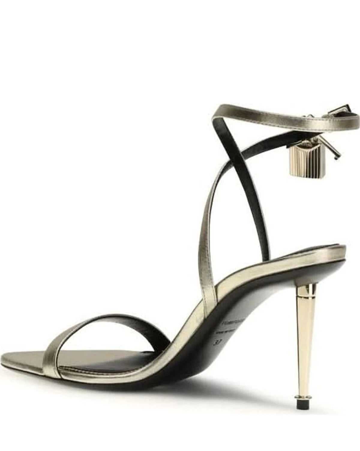 Tom Ford Gold Calf Leather Bos Taurus Stiletto Heel