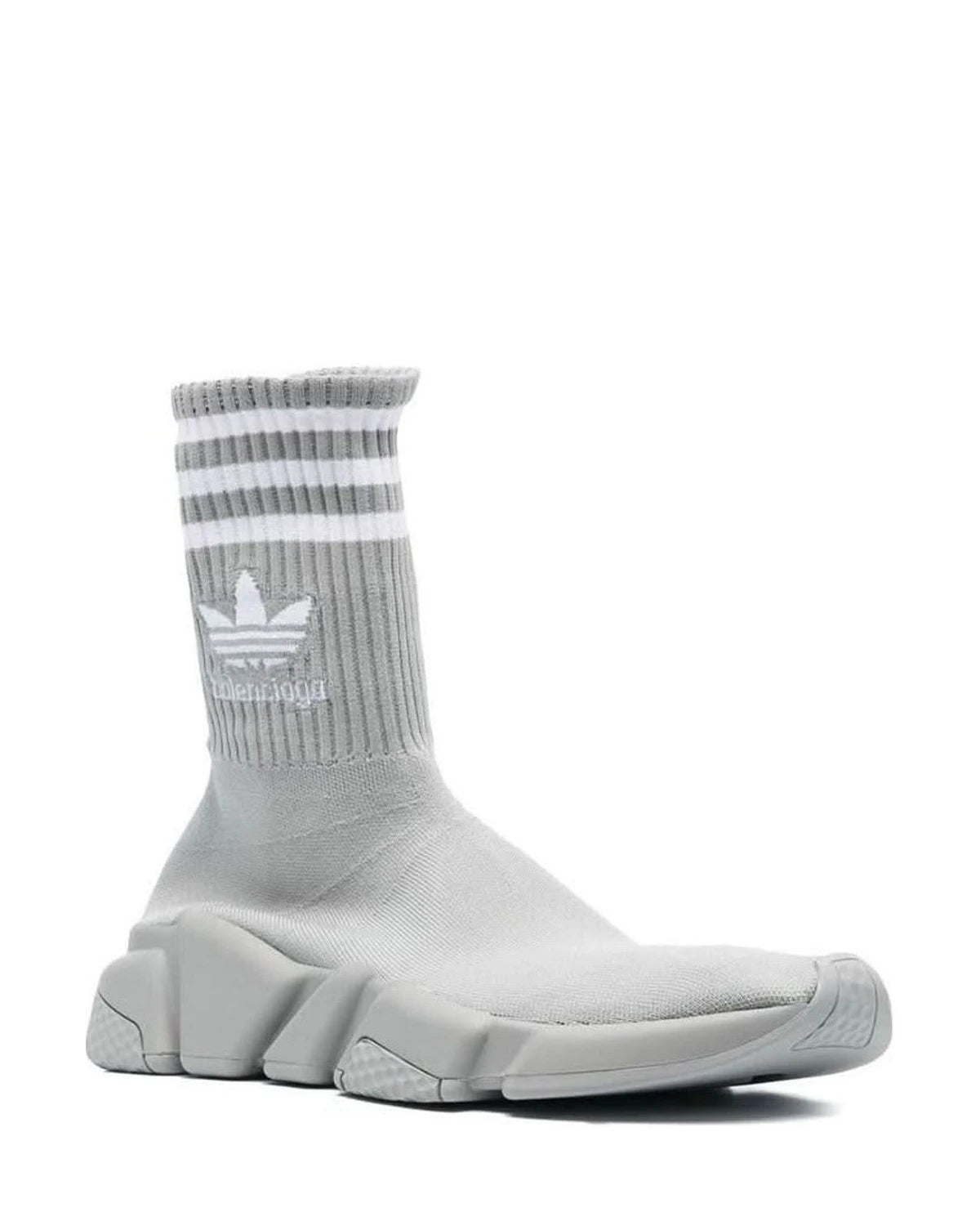 Balenciaga X Adidas Gray Nylon Athletic Sneakers