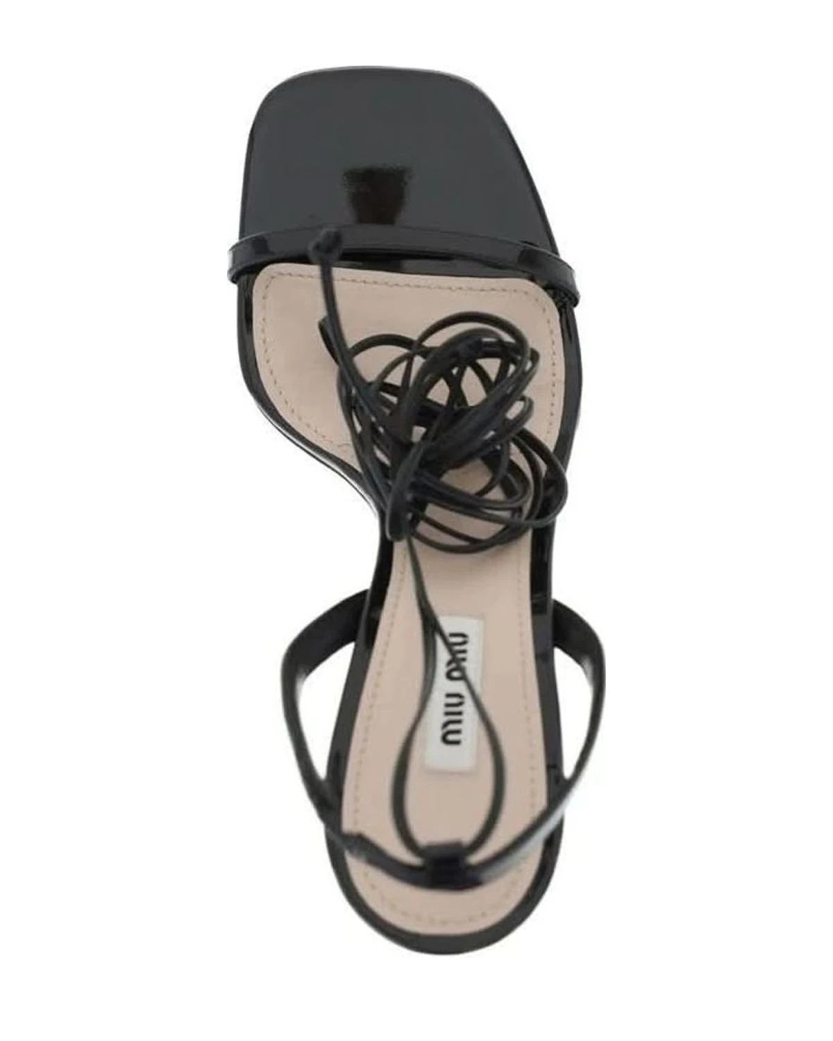 Miu Miu Black Calfskin Platform Sandals