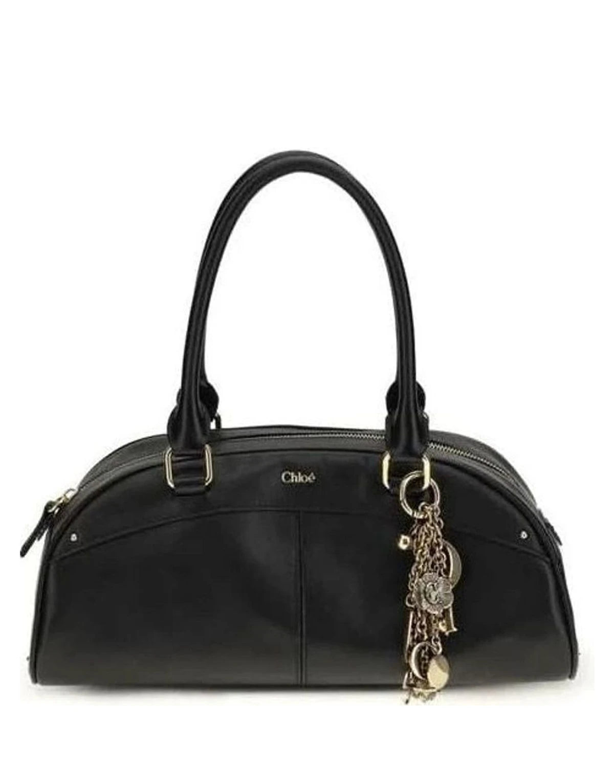 Chloé Black Calf Leather Bos Taurus Shoulder Bag