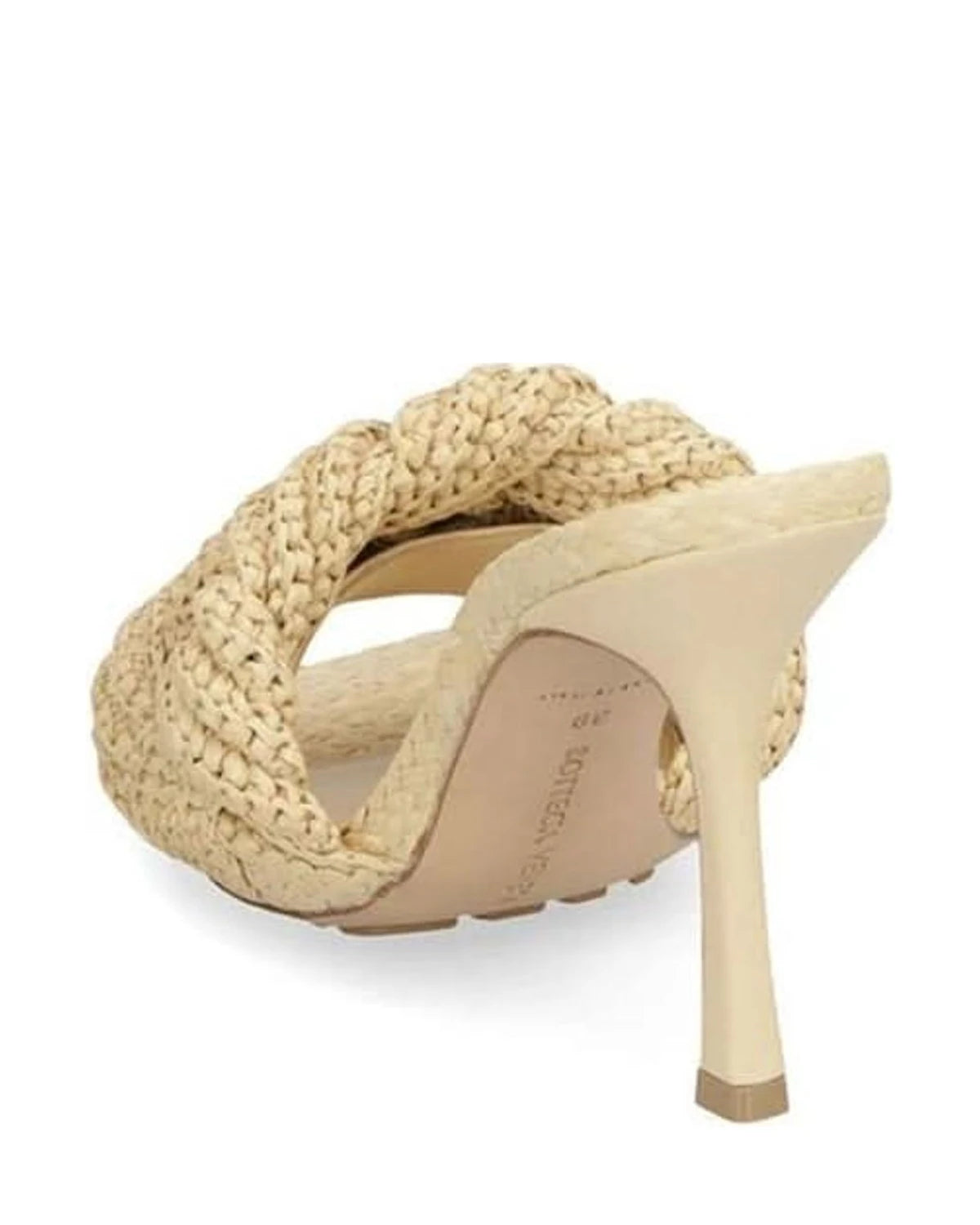 Bottega Veneta Beige Raffia Mules