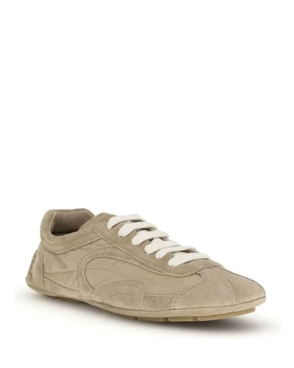 Prada Beige Lamb Ovis Aries Athletic Sneakers
