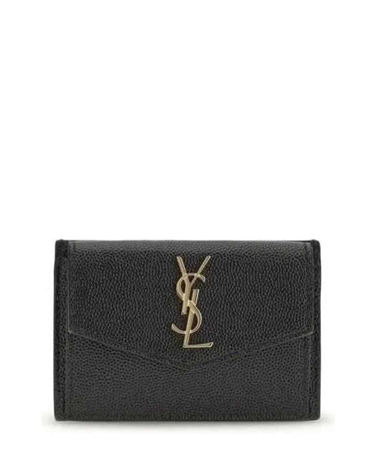 Saint Laurent Black Calf Leather Bos Taurus Wallet