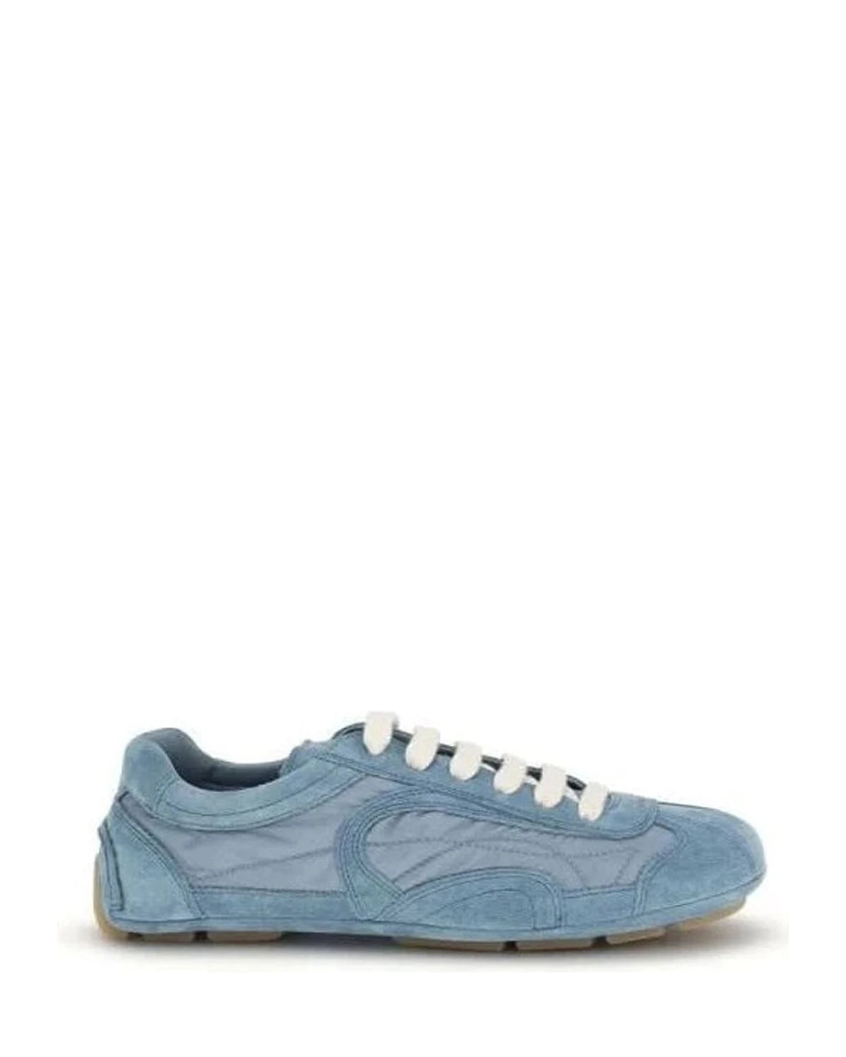 Prada Blue Lamb Ovis Aries Athletic Sneakers