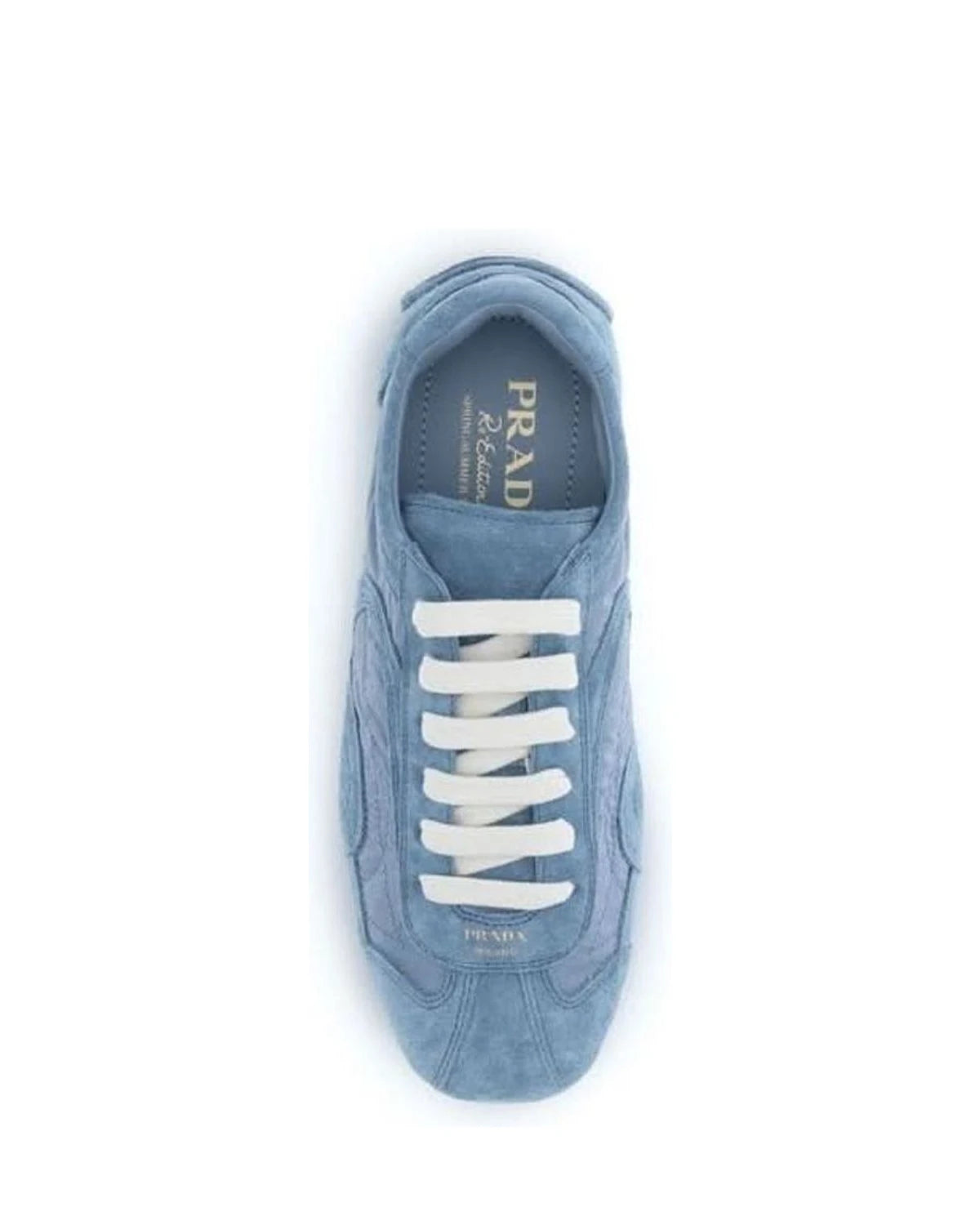 Prada Blue Lamb Ovis Aries Athletic Sneakers