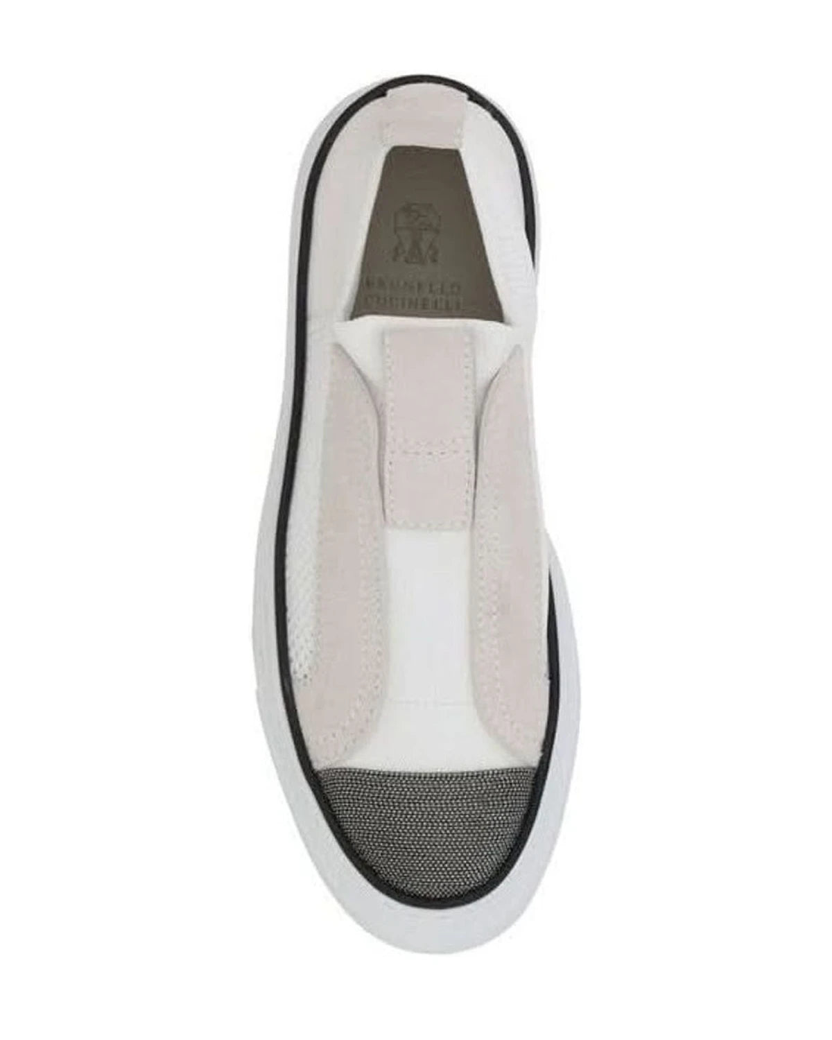 Brunello Cucinelli White Nylon Low Top Sneakers