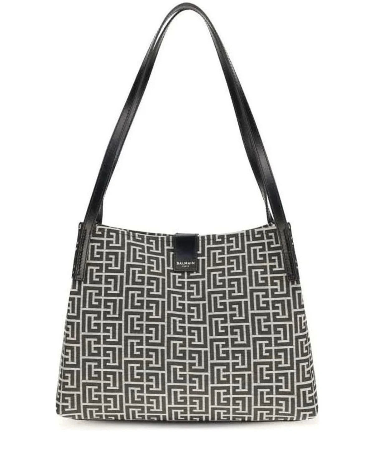 Balmain Black Cotton Shoulder Bag