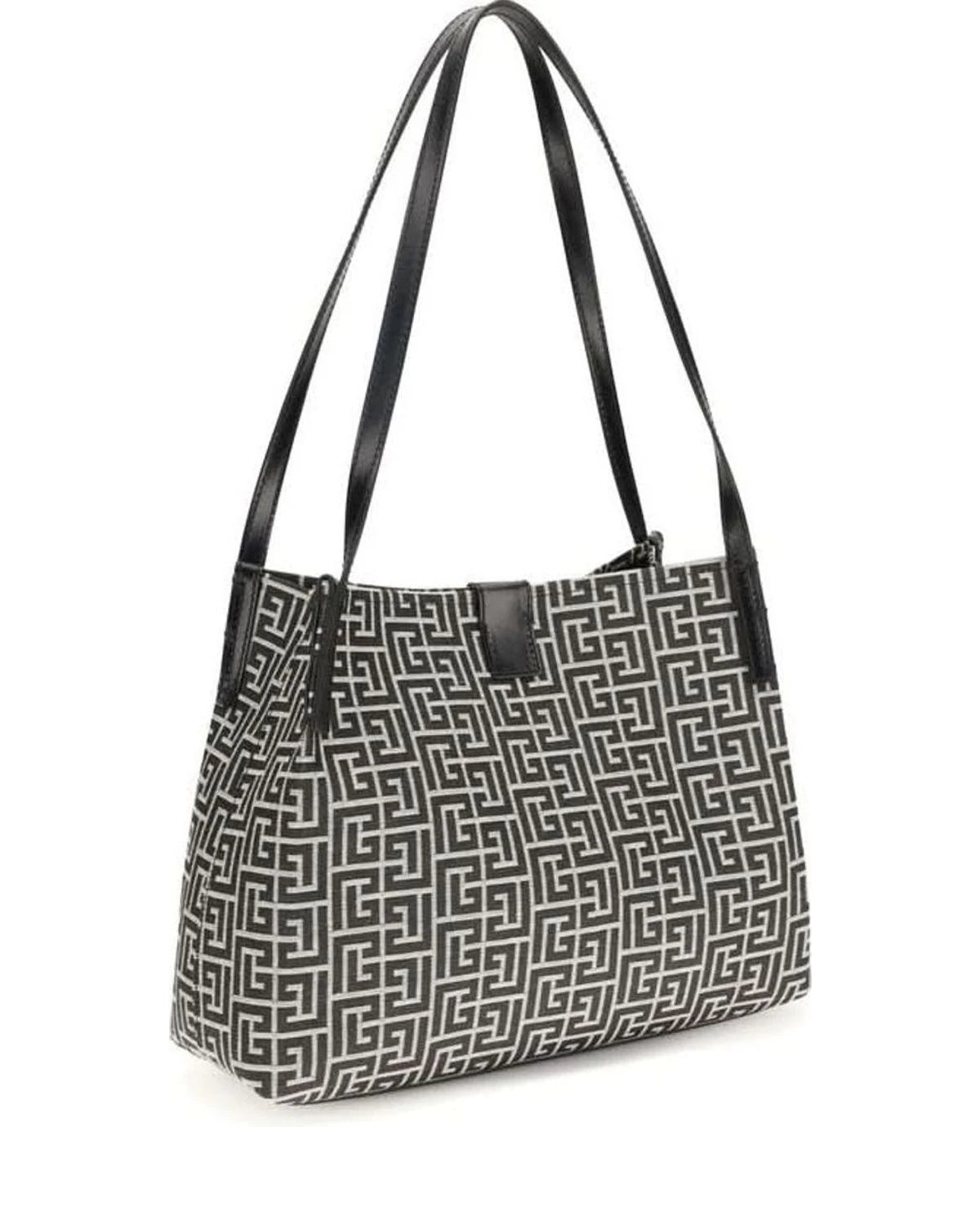 Balmain Black Cotton Shoulder Bag