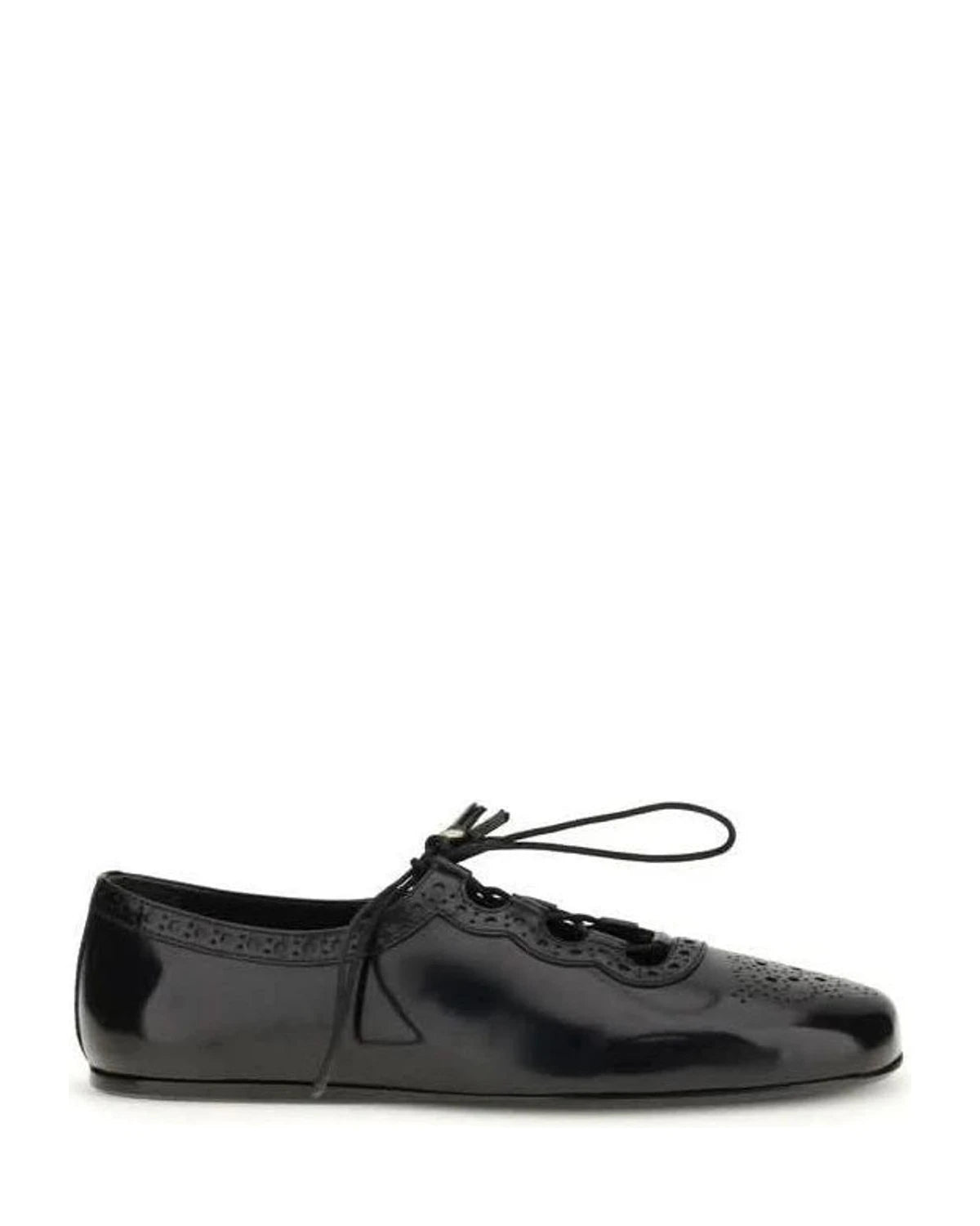 Church's Black Calf Leather Bos Taurus Ballet Flats