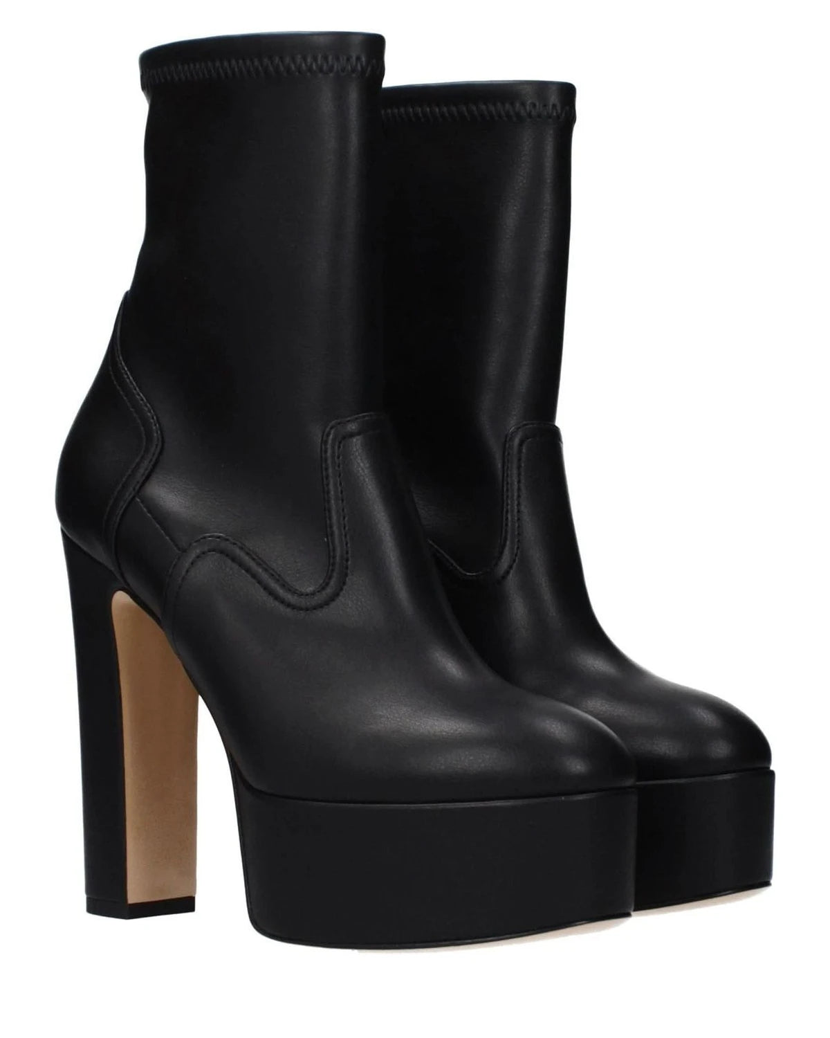 Casadei Black Leather Ankle Boots