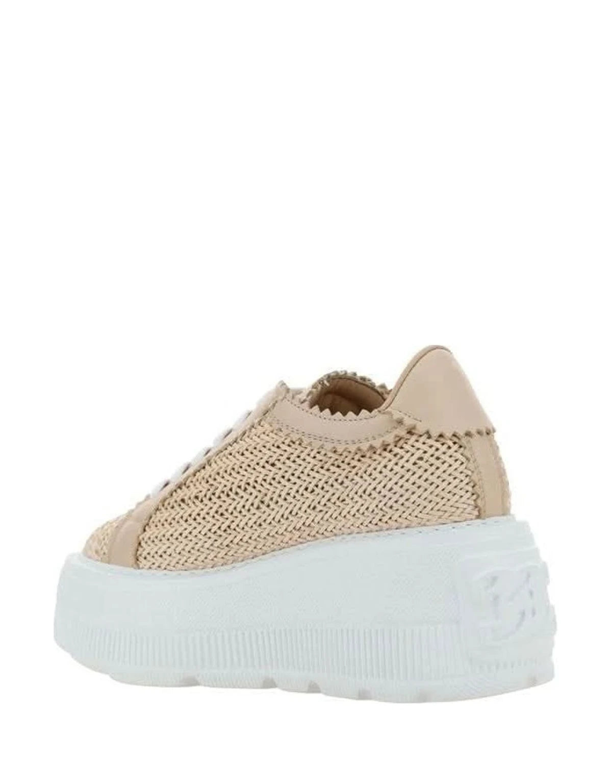 Casadei Beige Other Fibres Chunky Sneakers Glam Steals