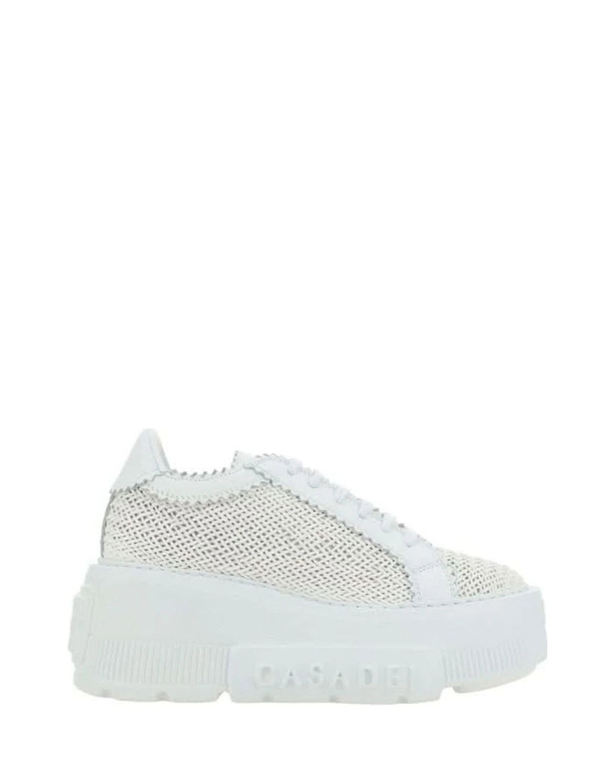 Casadei White Other Fibres Platform Sneakers Glam Steals