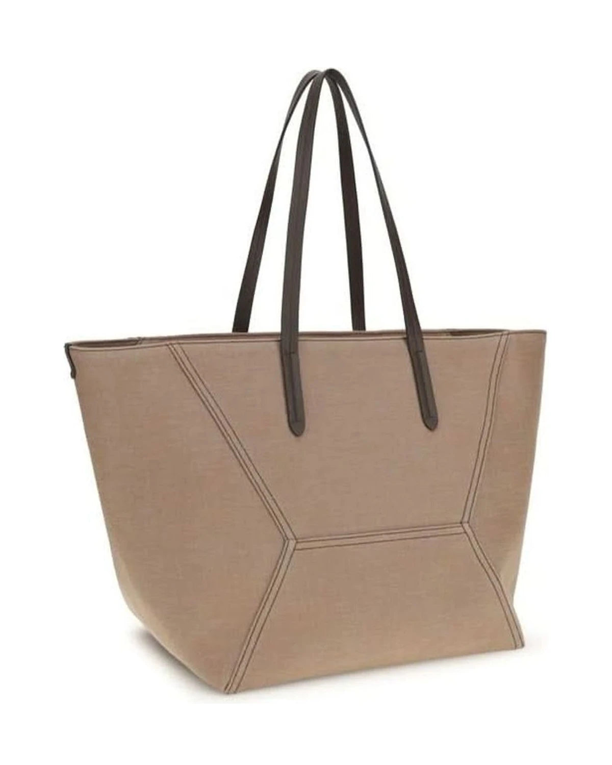 Brunello Cucinelli Beige Cotton Shoulder Bag Glam Steals