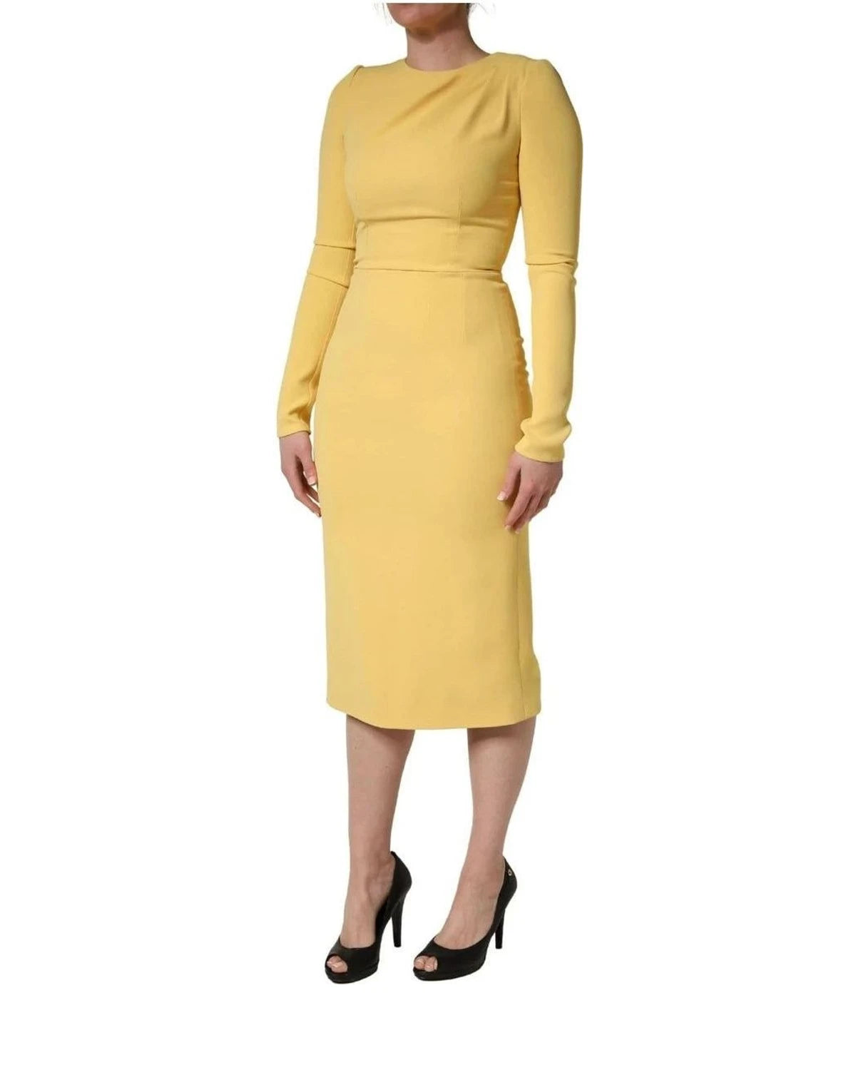 Dolce & Gabbana Dresse in yellow, Cotton — view 3