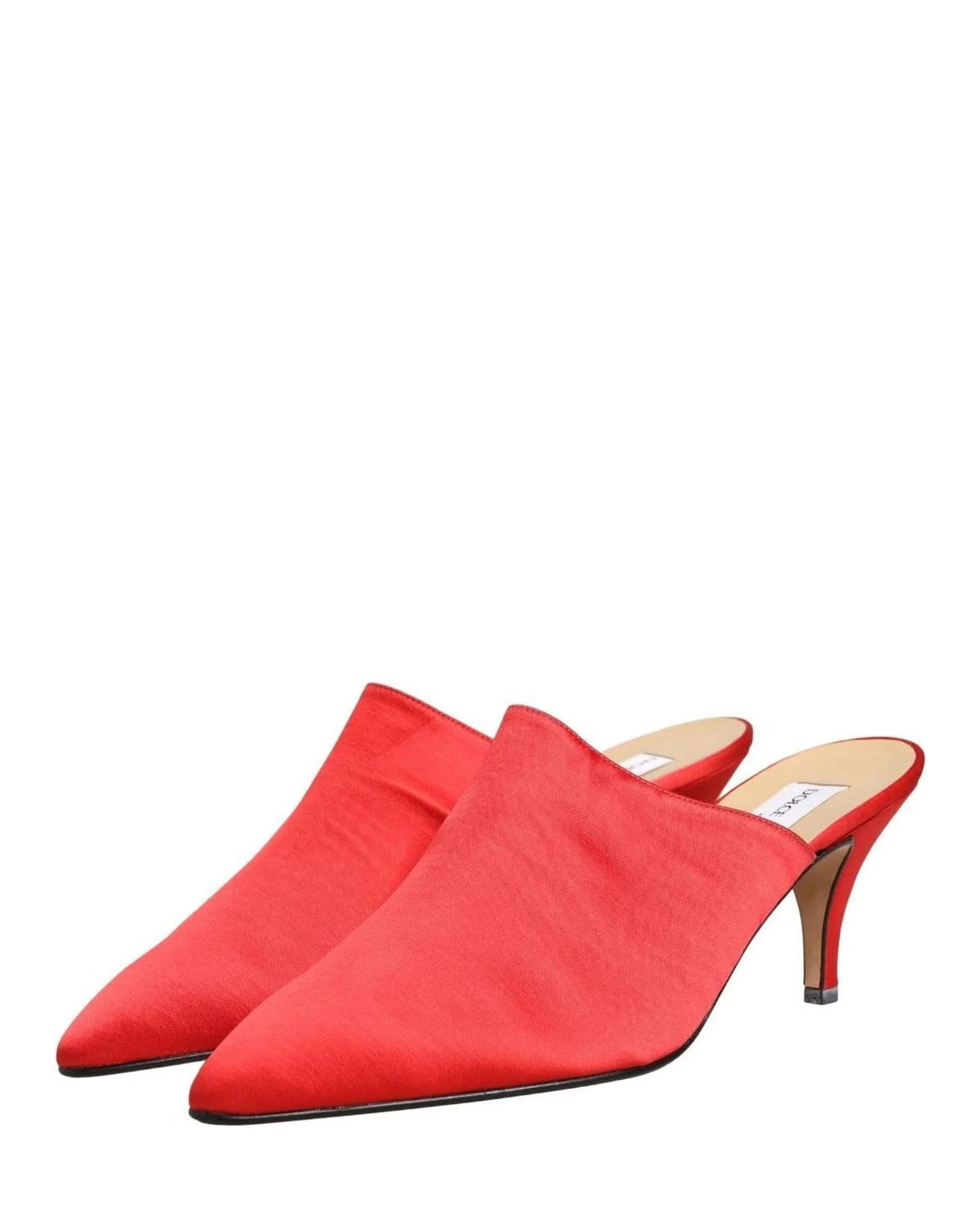 Dolce & Gabbana Red Suede Heel Mule Shoes Glam Steals
