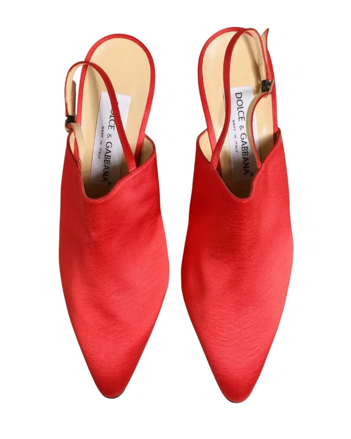 Dolce & Gabbana Red Suede Heel Slingback Shoes Glam Steals