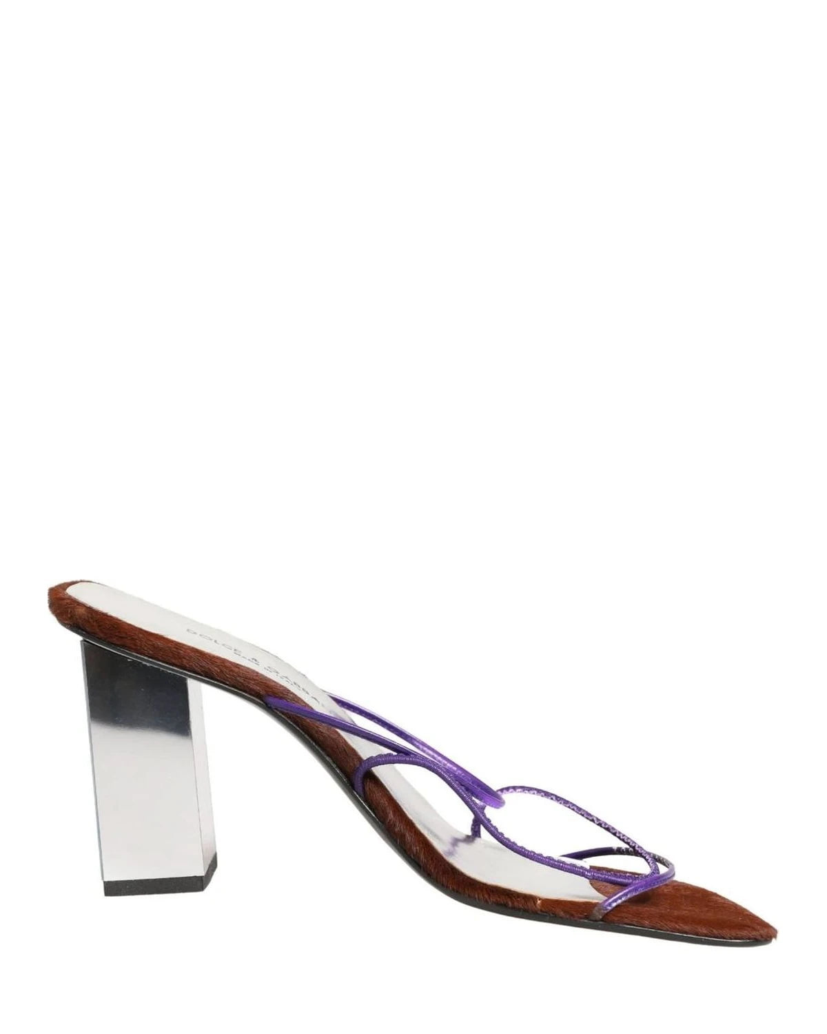 Dolce & Gabbana Silver Block Heels Glam Steals
