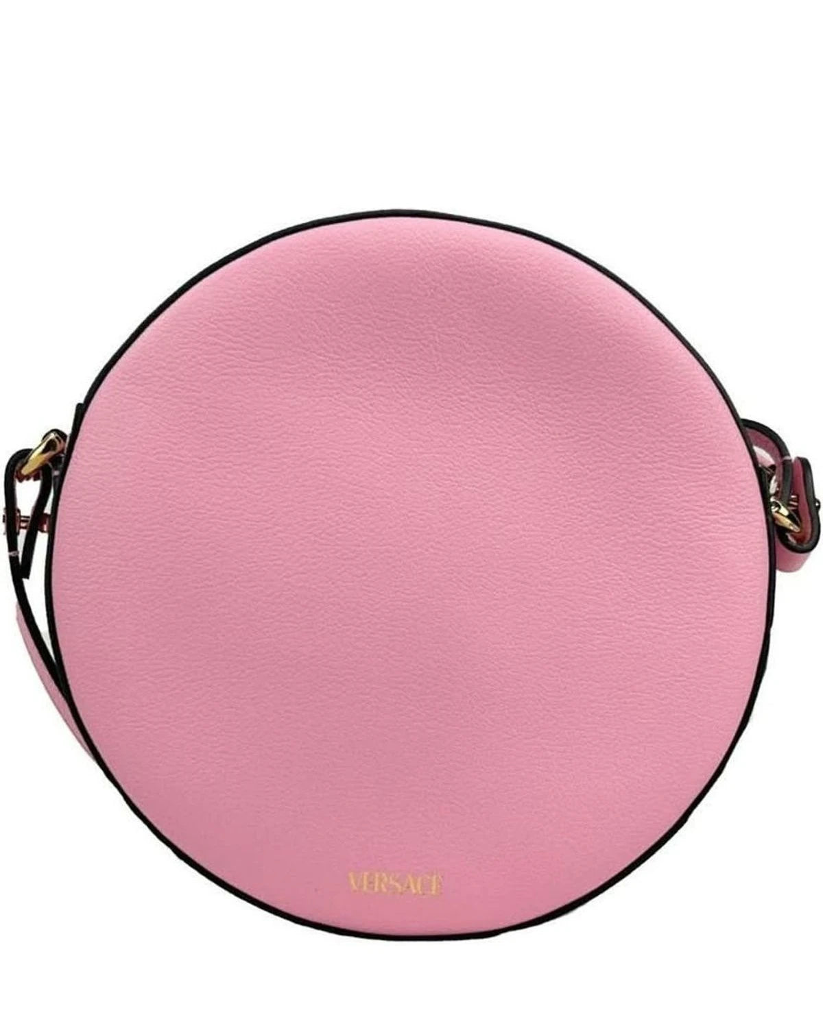 Versace Leather Round Disco Camera Case Crossbody Bag Glam Steals