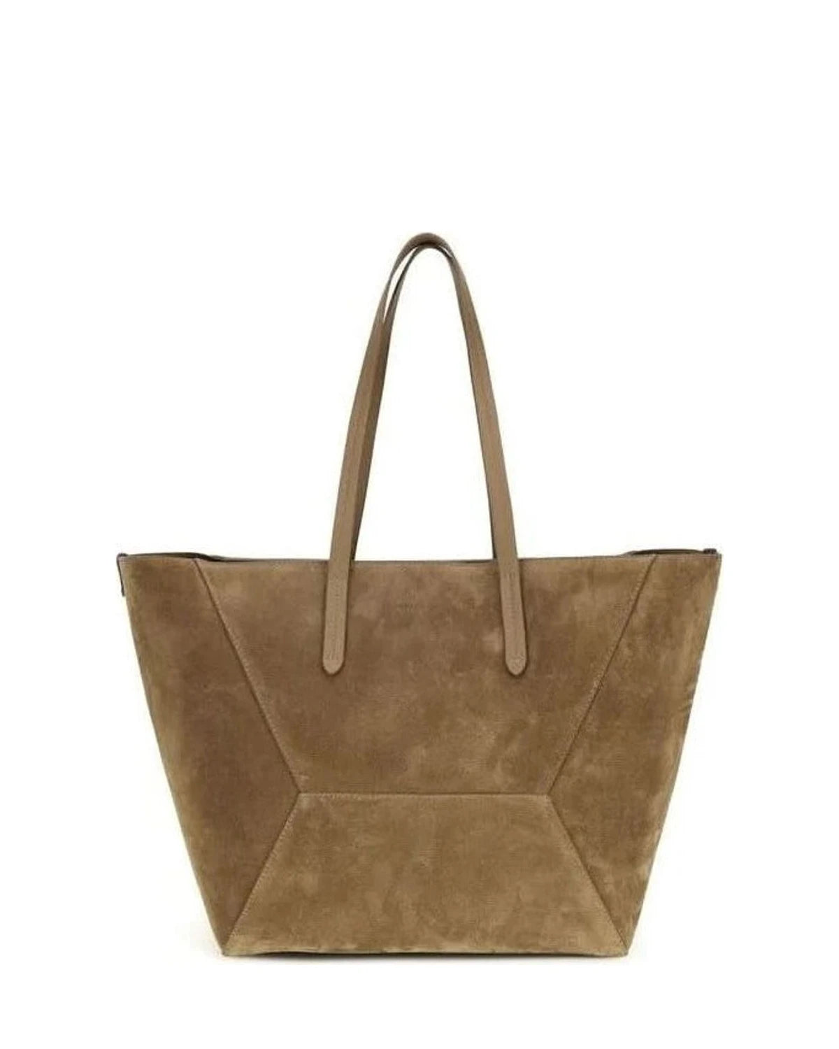 Brunello Cucinelli Beige Calf Leather Bos Taurus Shoulder Bag