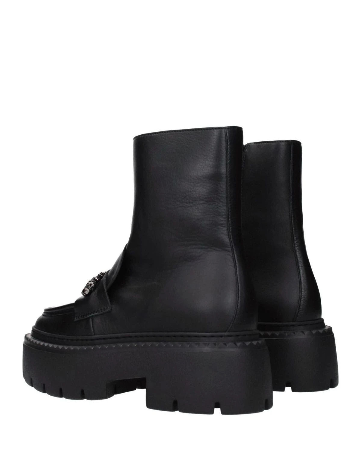 Jimmy Choo Black Leather Ankle Boots Glam Steals