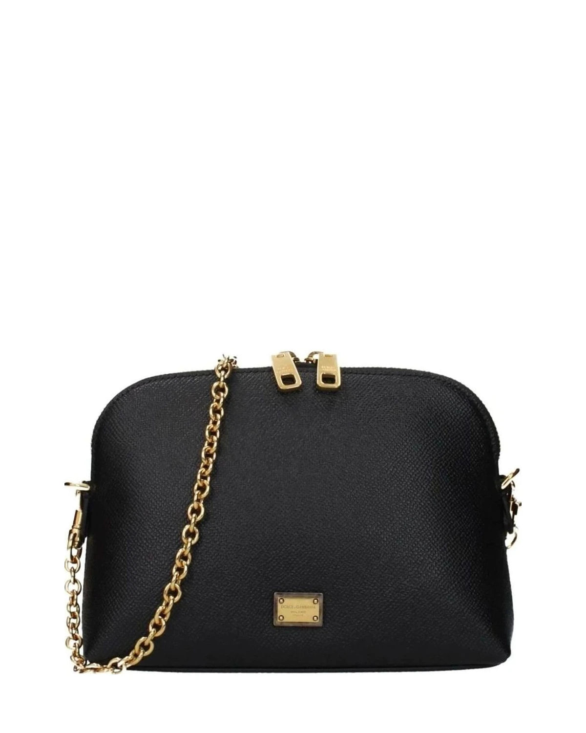 Dolce & Gabbana Black Leather Shoulder Bag Glam Steals