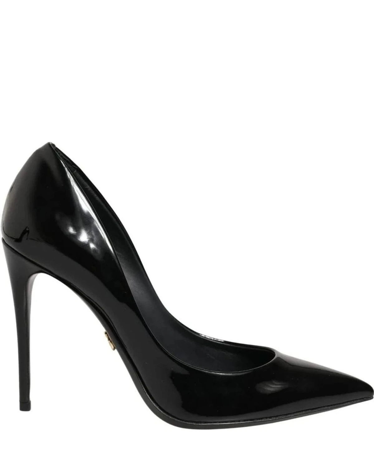 Dolce & Gabbana Black Leather Calf Stiletto Heels
