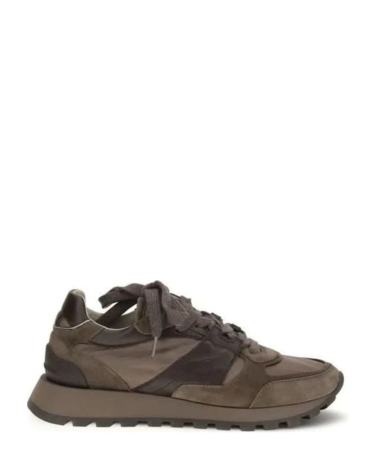 Brunello Cucinelli Brown Leather Calf Bos Taurus Athletic Sneakers Glam Steals