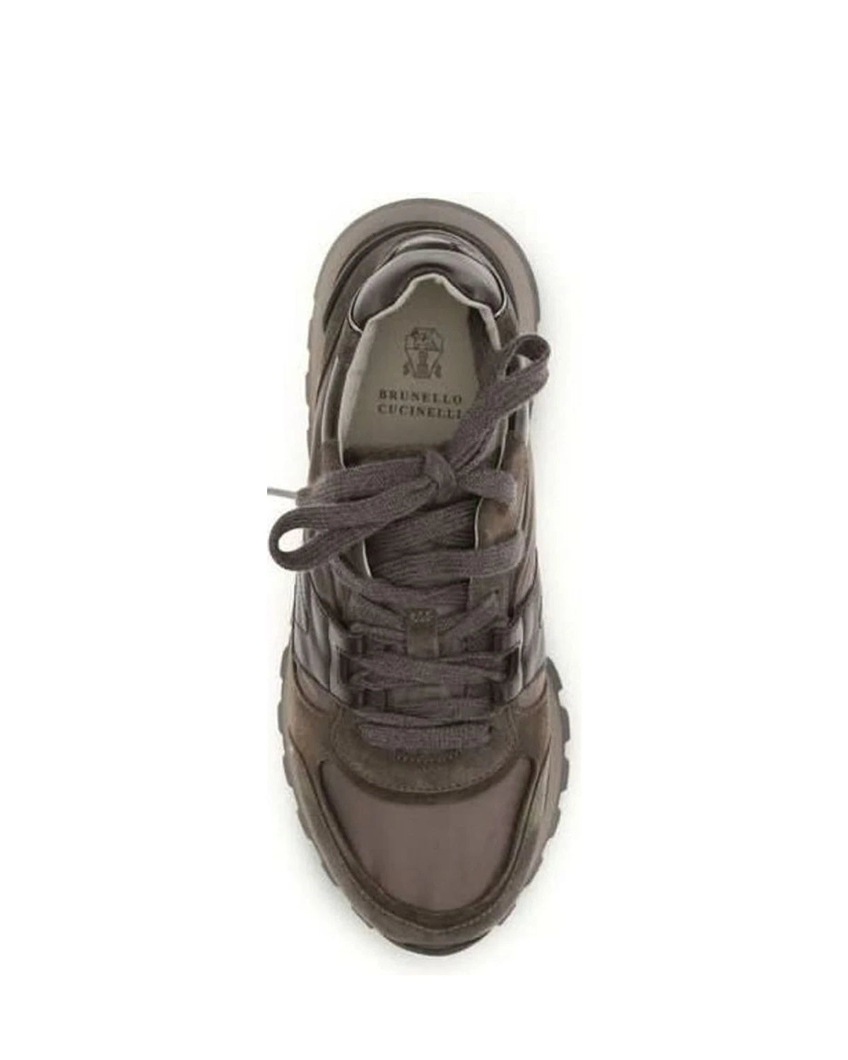 Brunello Cucinelli Brown Leather Calf Bos Taurus Athletic Sneakers Glam Steals