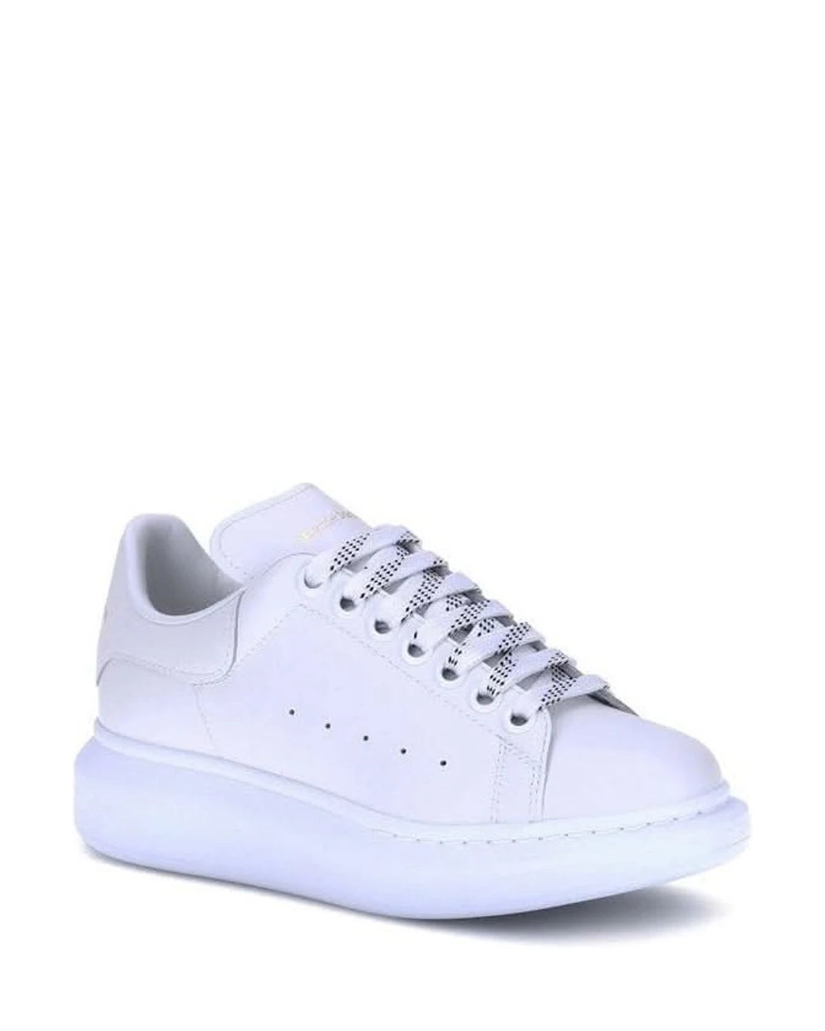 Alexander Mcqueen White Leather Calf Bos Taurus Platform Sneakers Glam Steals