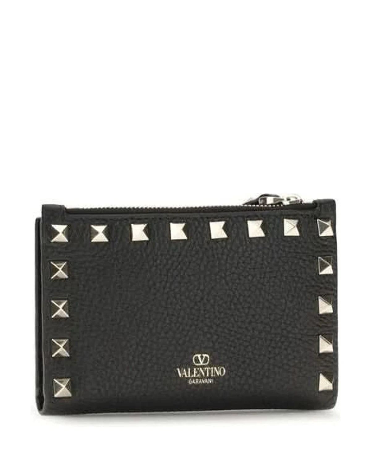 Valentino Garavani Black Leather Calf Bos Taurus Wallet Glam Steals