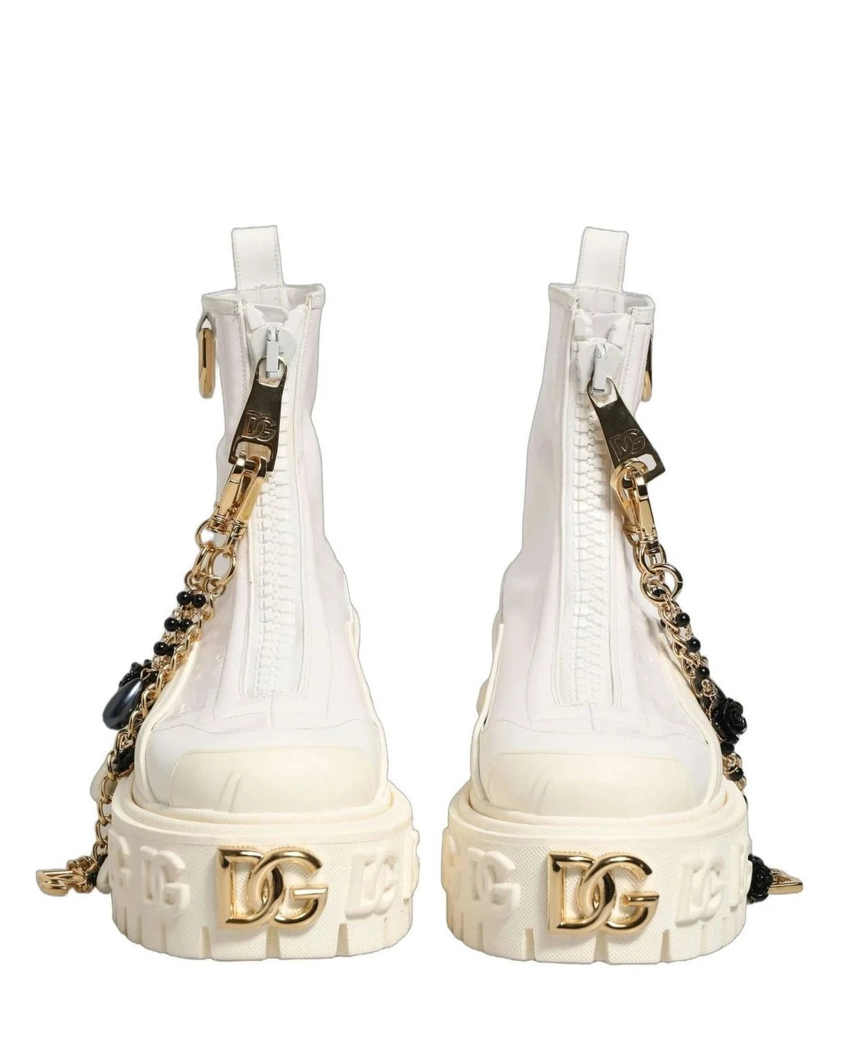 Dolce & Gabbana White Ankle Boots