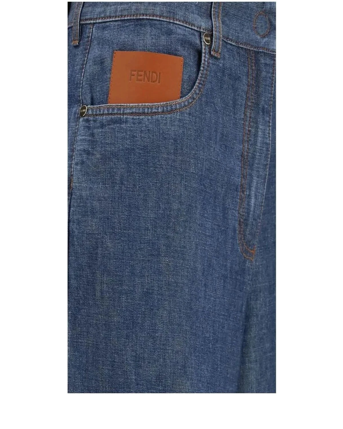 Fendi Jean in blue, Cotton — view 3