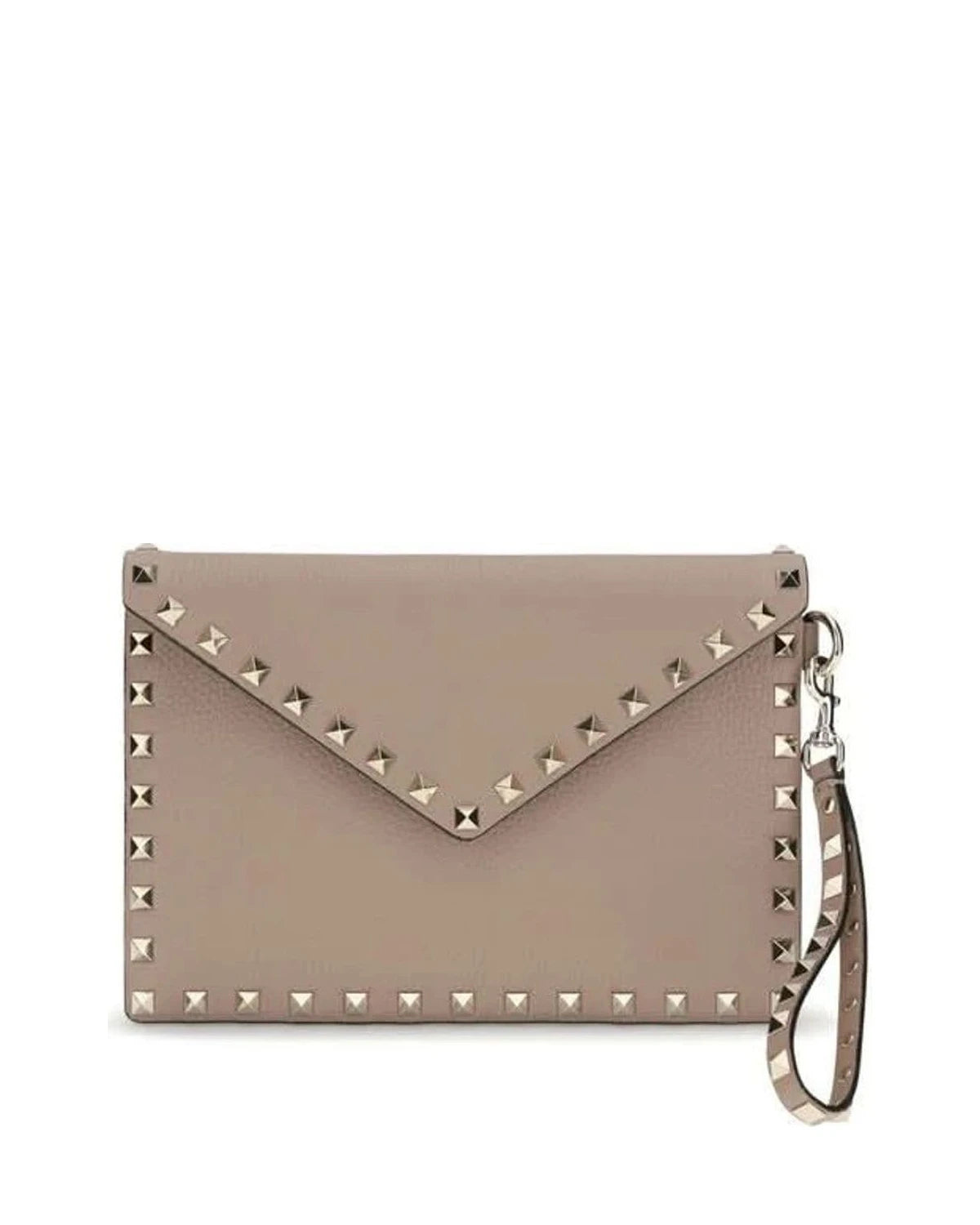 Valentino Garavani Wrist Bag in beige, Calf Leather