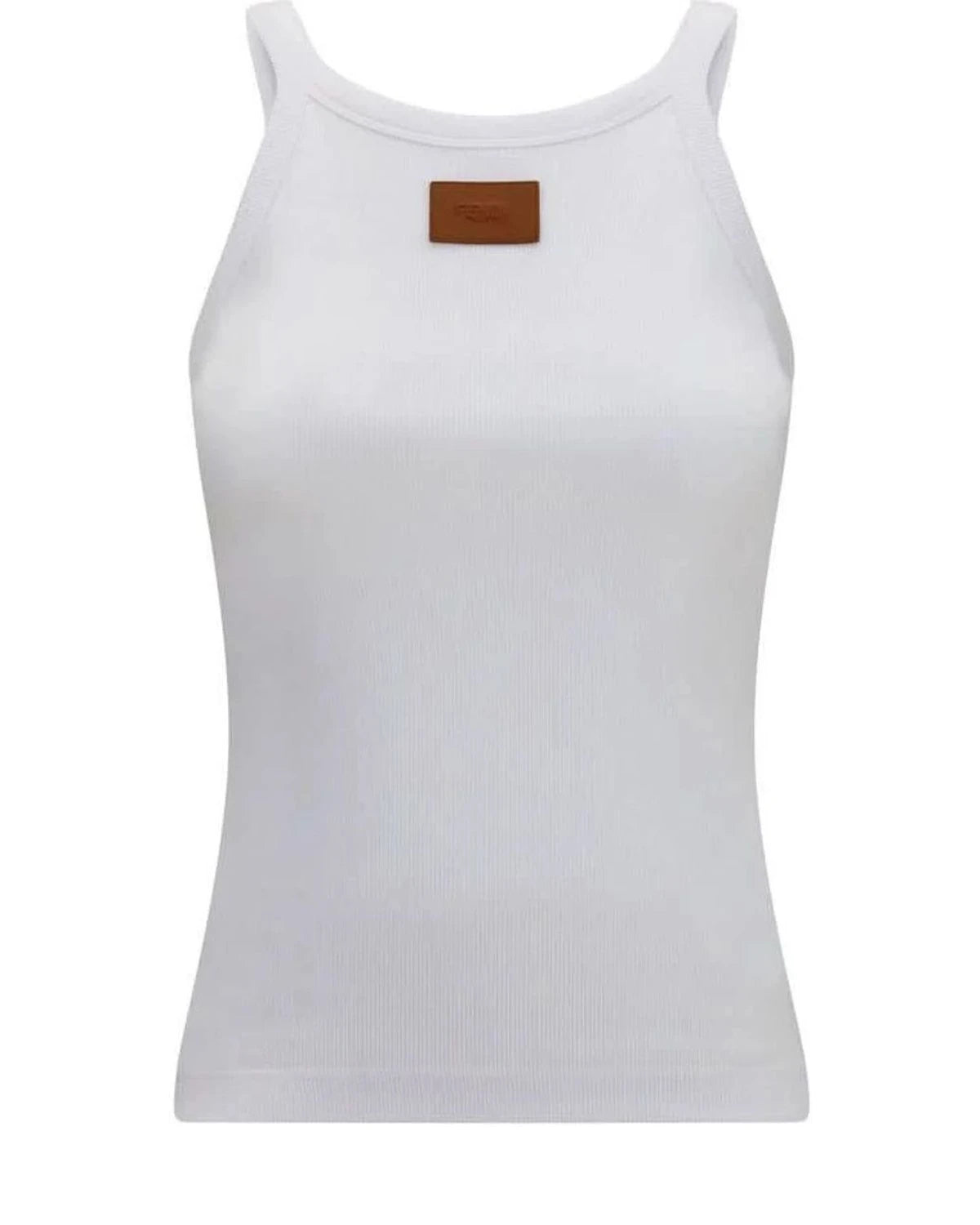 Fendi Tank Top in white, Cotton