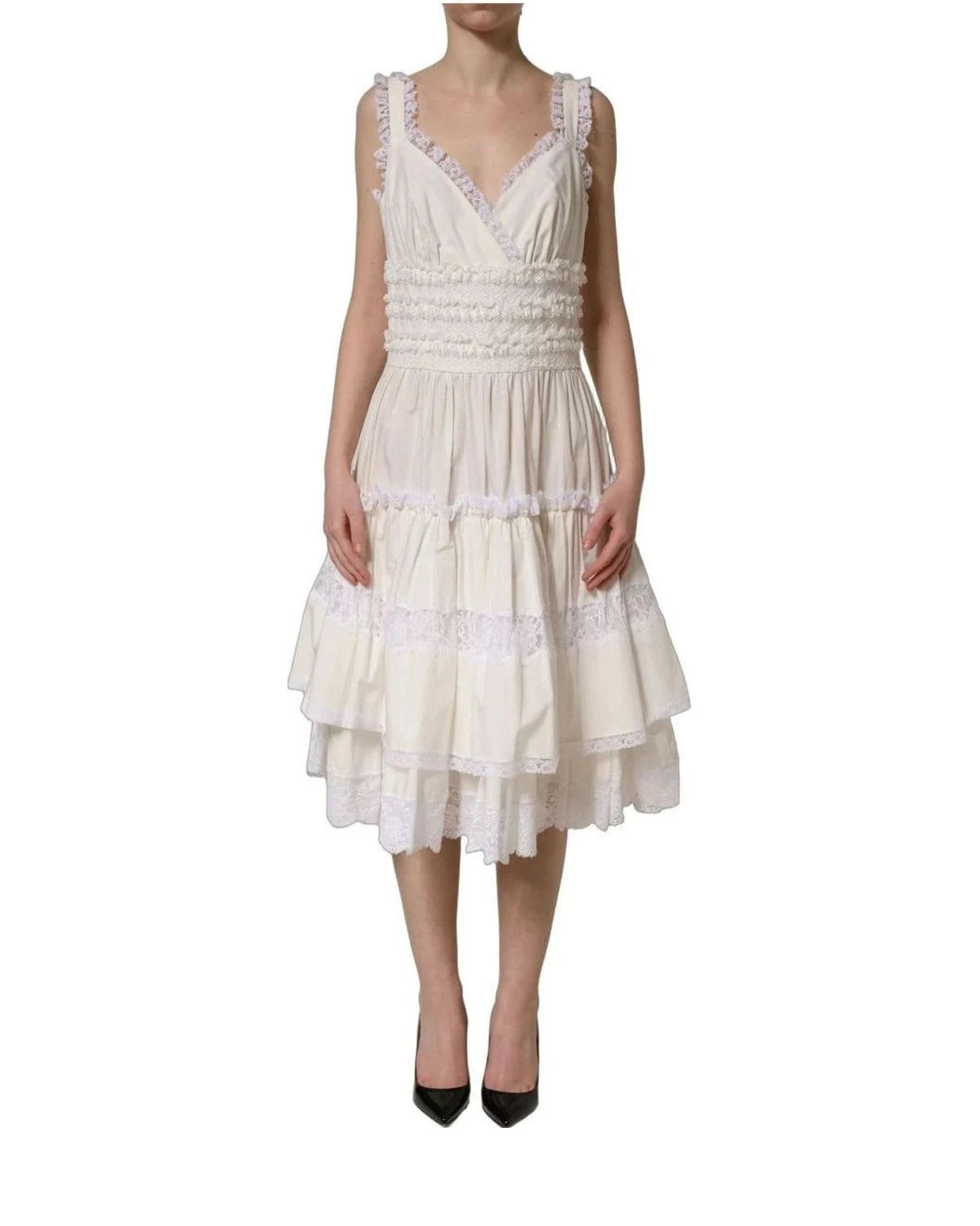 Dolce & Gabbana Dresse in white, Cotton — view 4