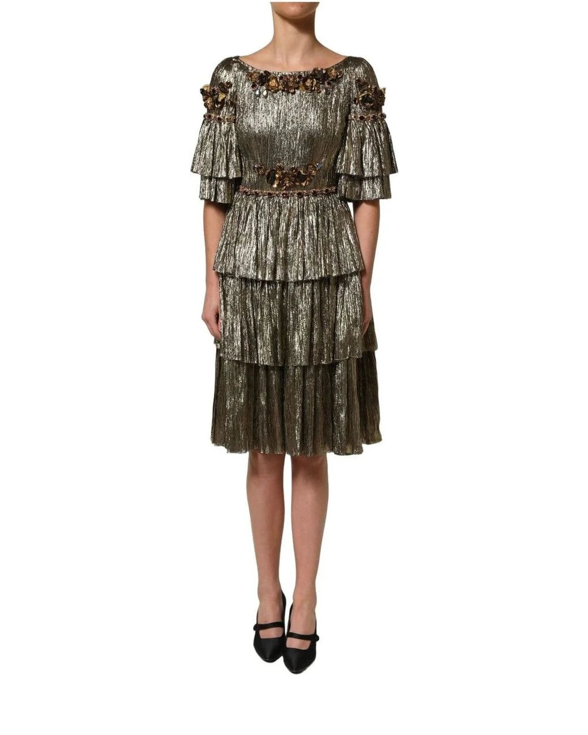 Dolce & Gabbana Dresse in gold, Silk — view 3
