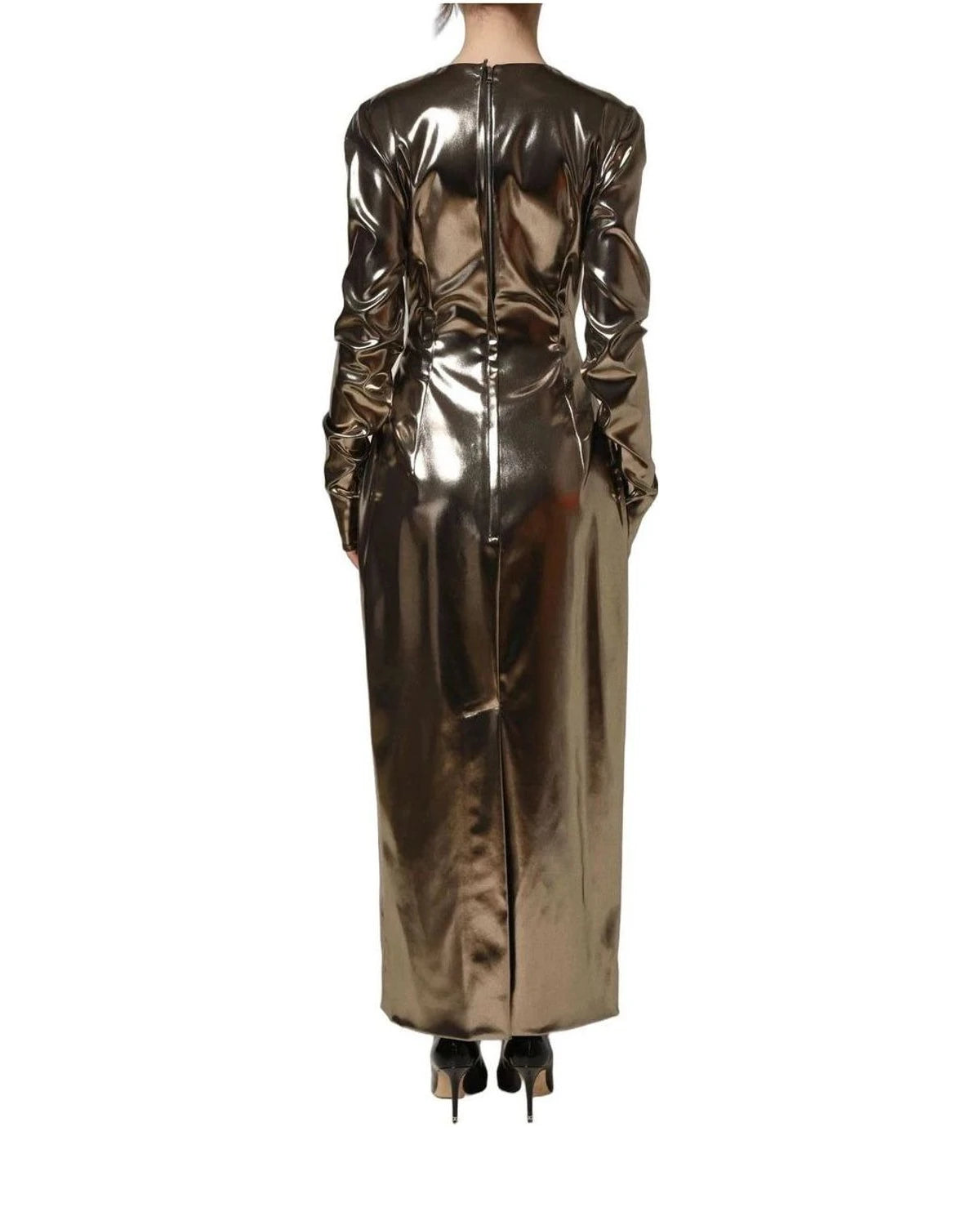 Dolce & Gabbana Dresse in gold, Polyester — view 2